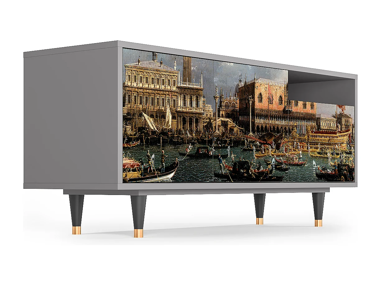 Meuble TV - 125х56х41 cm - T7 - The Bucintoro, Gris