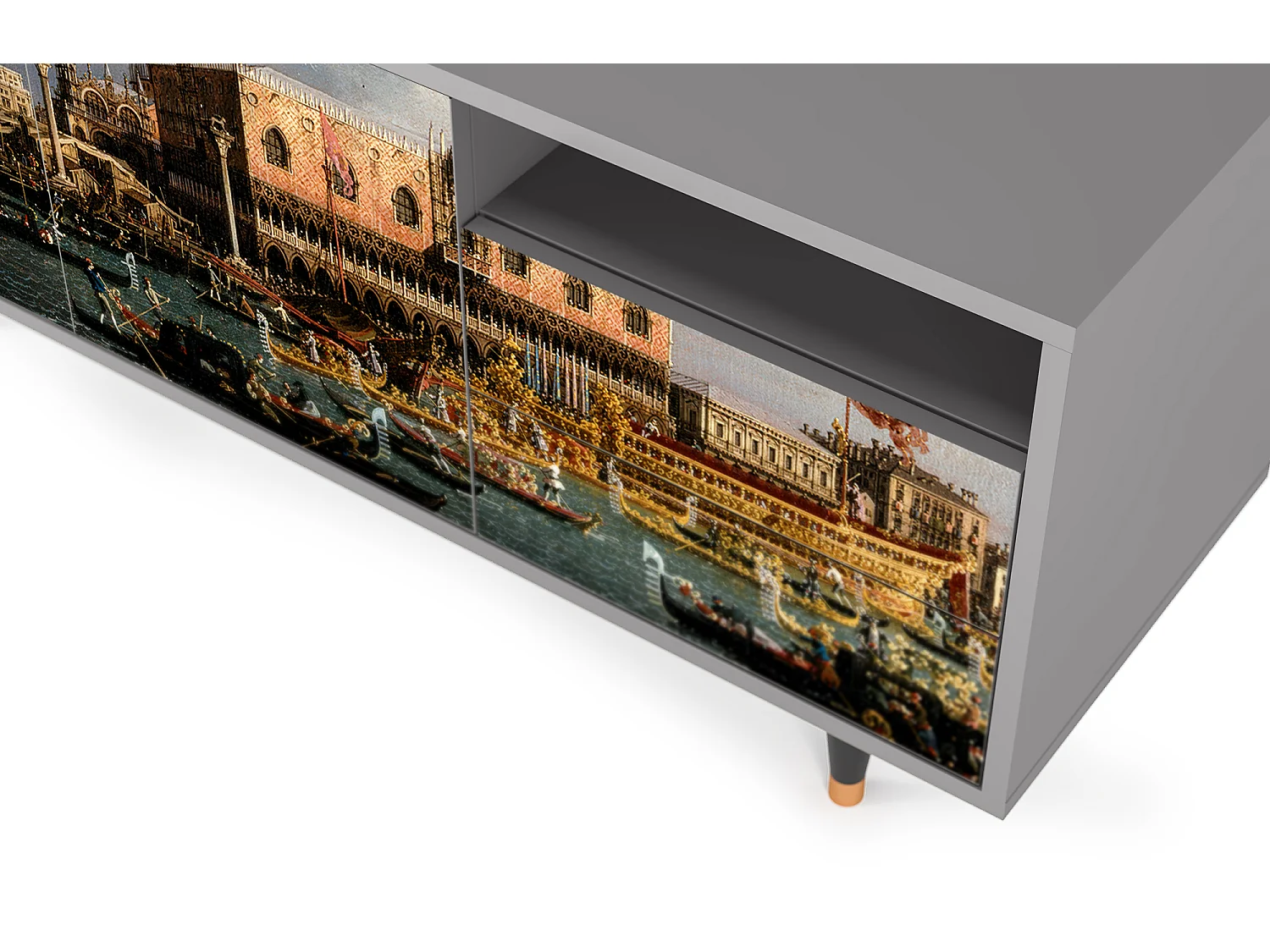 Meuble TV - 125х56х41 cm - T7 - The Bucintoro, Gris