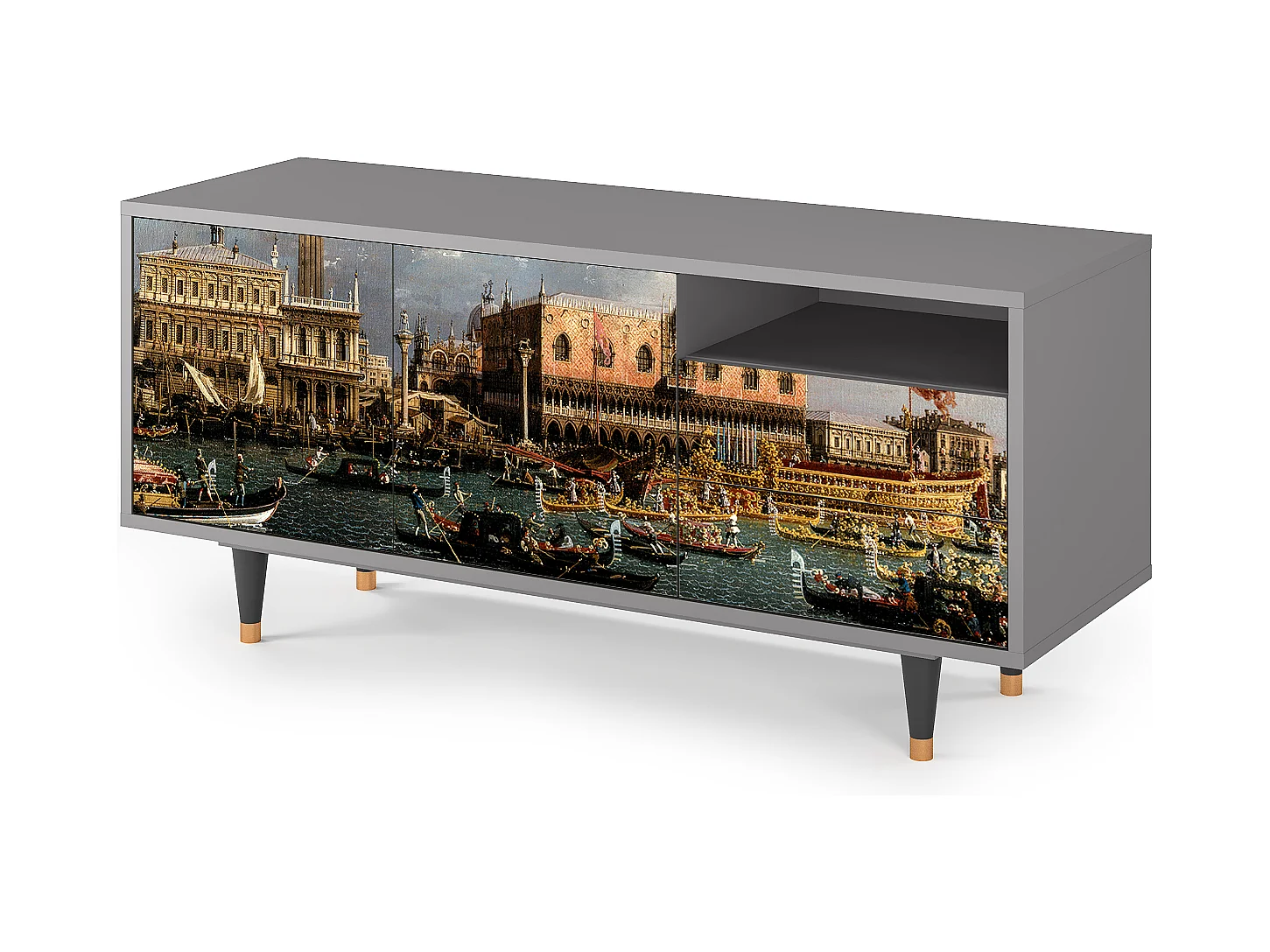 Mueble de TV - 125х56х41 cm - T7 - The Bucintoro, Gris