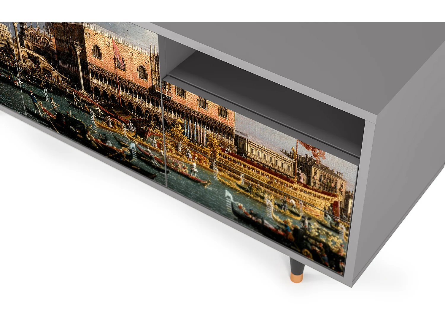 Mueble de TV - 125х56х41 cm - T7 - The Bucintoro, Gris