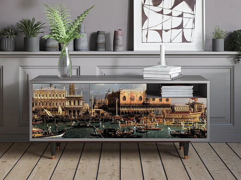 Mueble de TV - 125х56х41 cm - T7 - The Bucintoro, Gris