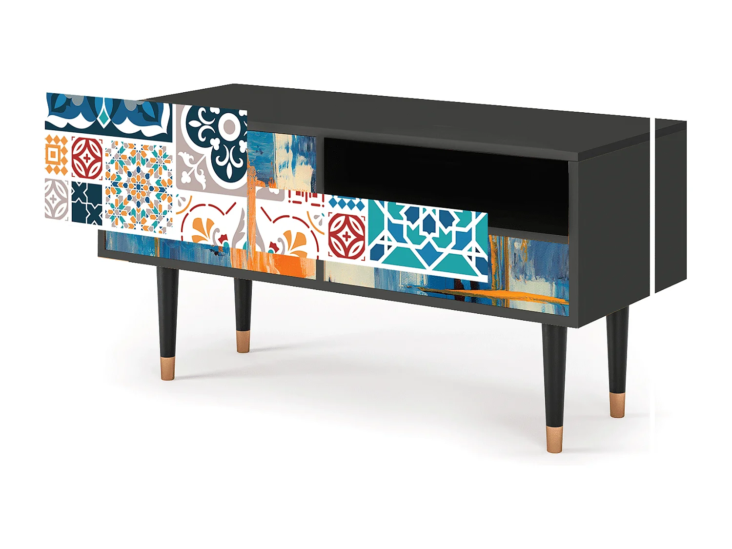 TV-Möbel - 115х59х48 cm - T3 - Moroccan Market, Anthrazit