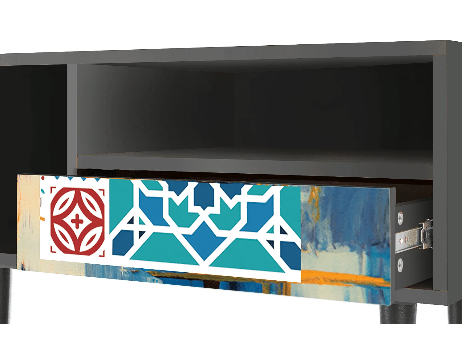 TV-Möbel - 115х59х48 cm - T3 - Moroccan Market, Anthrazit