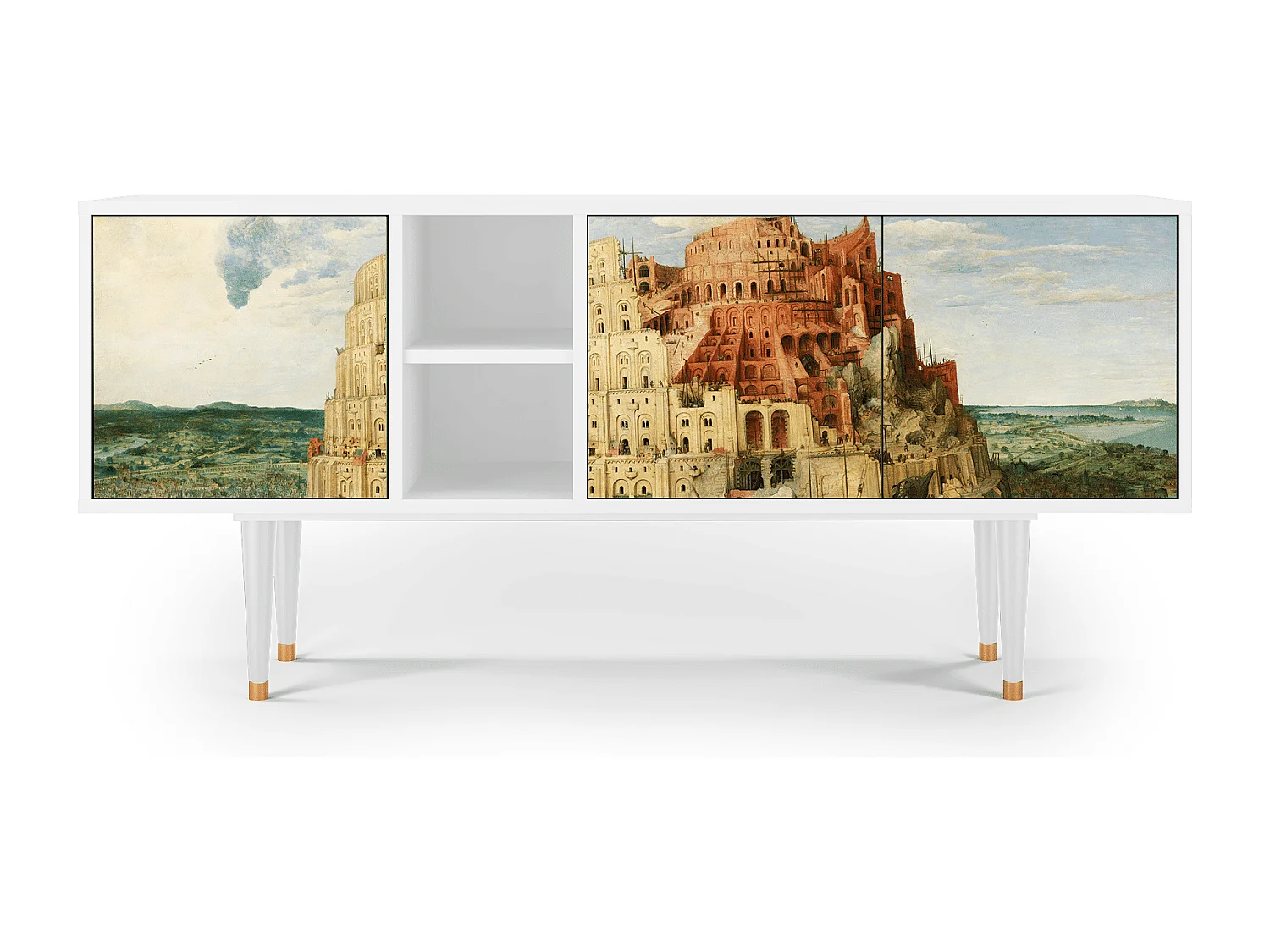 Mobile TV - 150х69х41 cm - T5 - Elder The Tower, Bianco