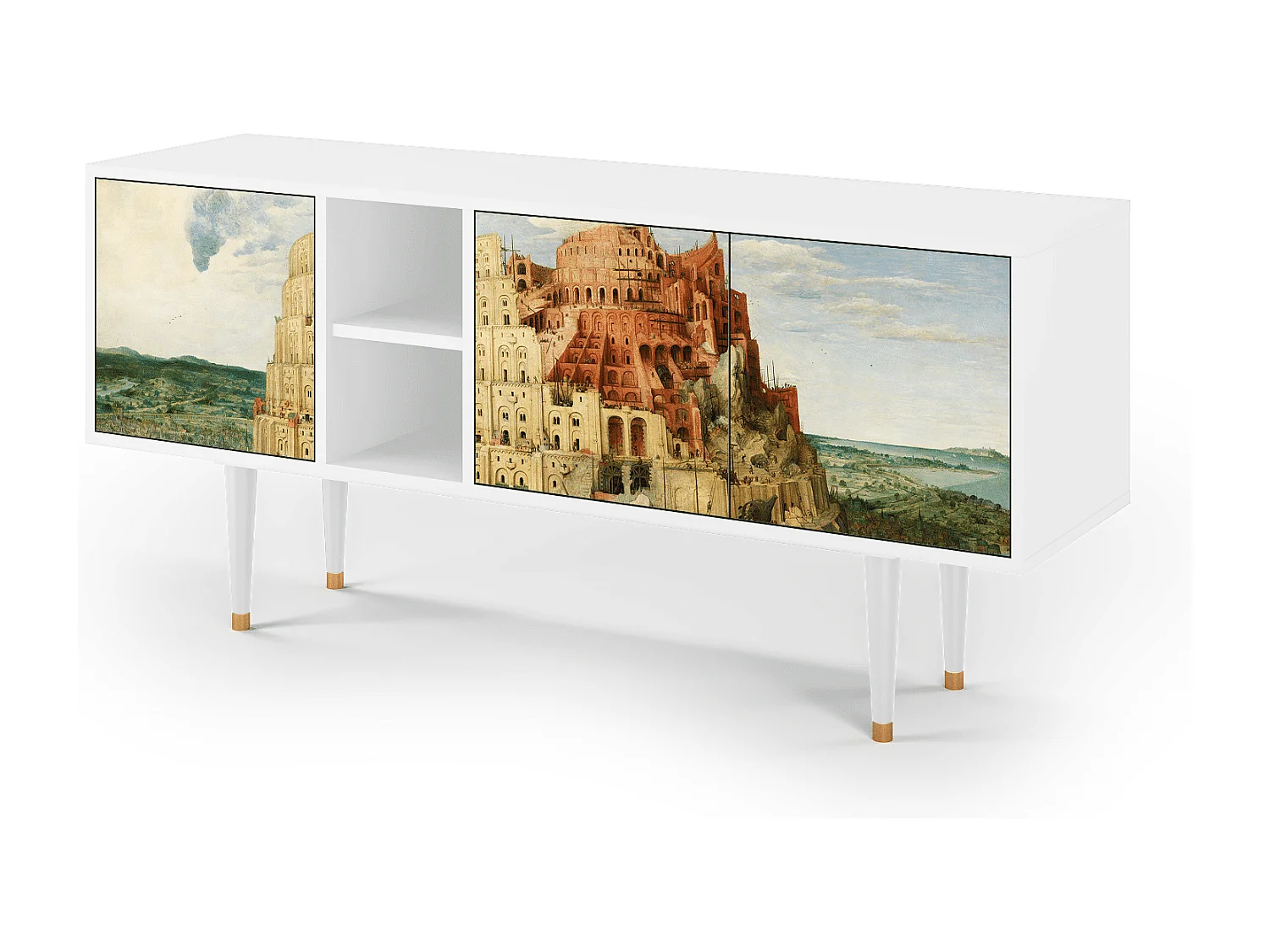 Mobile TV - 150х69х41 cm - T5 - Elder The Tower, Bianco