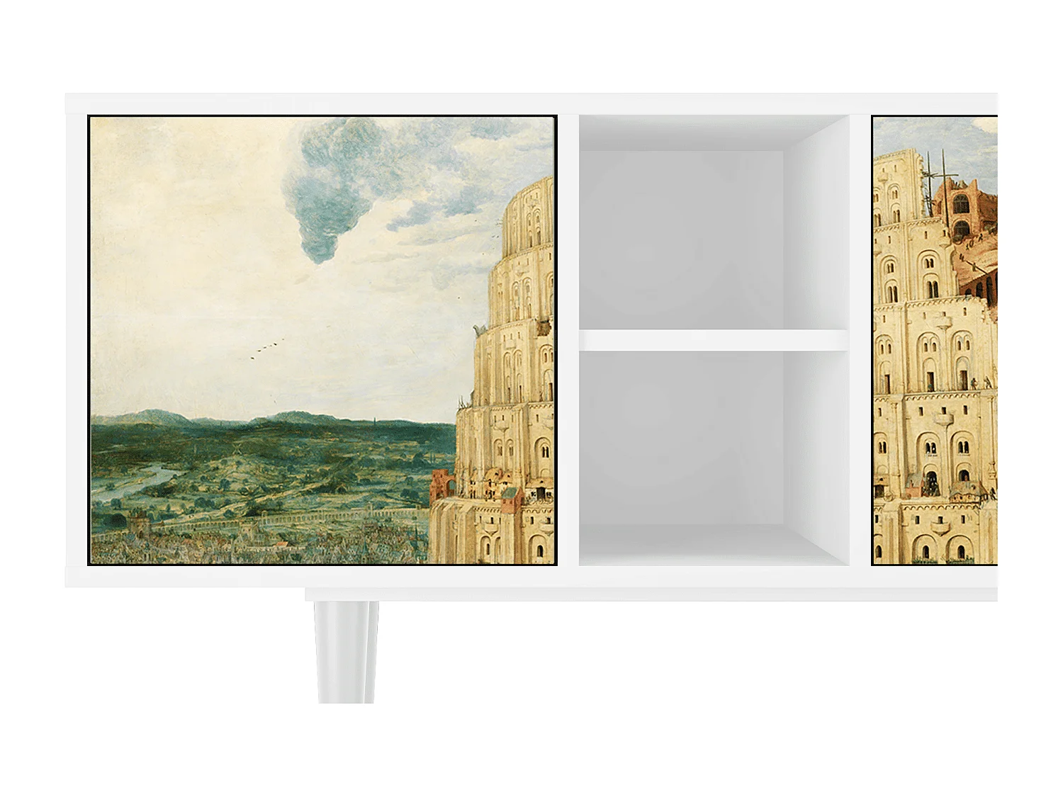 Mobile TV - 150х69х41 cm - T5 - Elder The Tower, Bianco