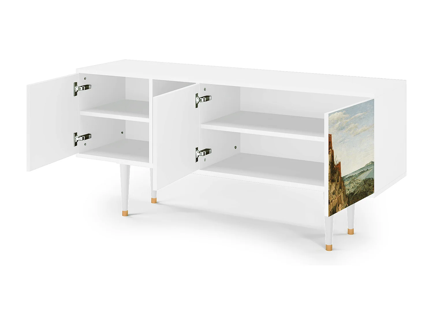 Mobile TV - 150х69х41 cm - T5 - Elder The Tower, Bianco