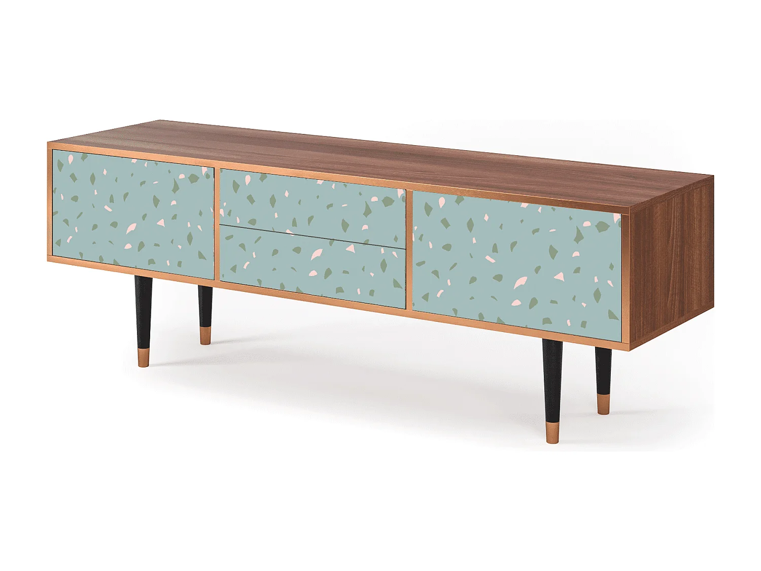 Meuble TV - 170х59х48 cm - T4 - Blue Drops, Noyer