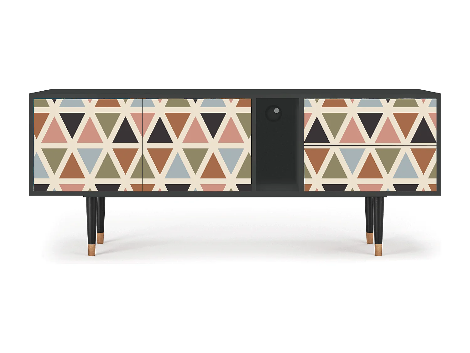 Meuble TV - 170х69х48 cm - T1 - Royal Triangles, Anthracite