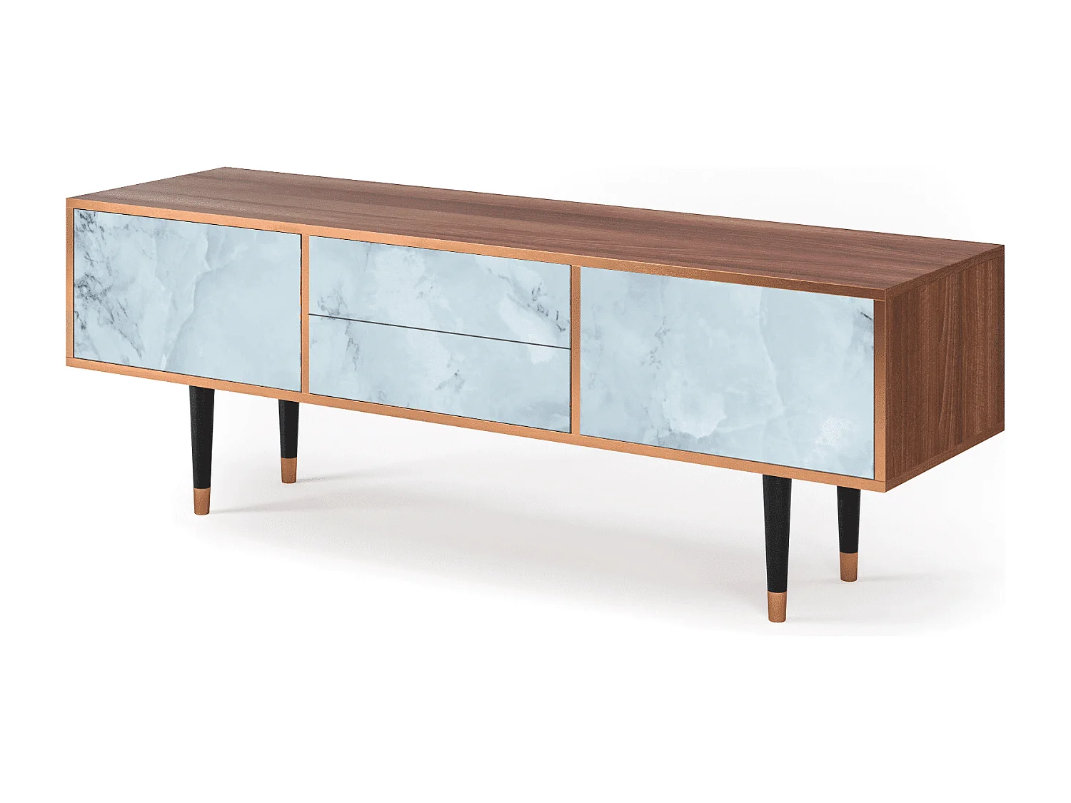 Mueble de TV - 170х59х48 cm - T4 - Glacial Colour, Nogal
