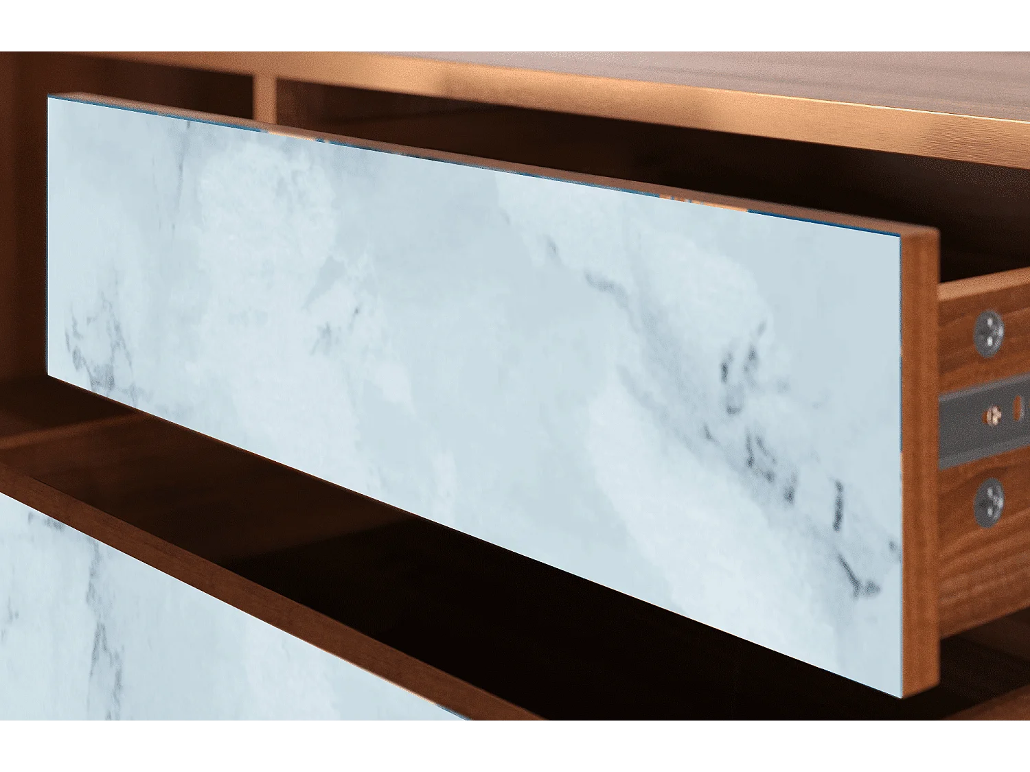 Mueble de TV - 170х59х48 cm - T4 - Glacial Colour, Nogal