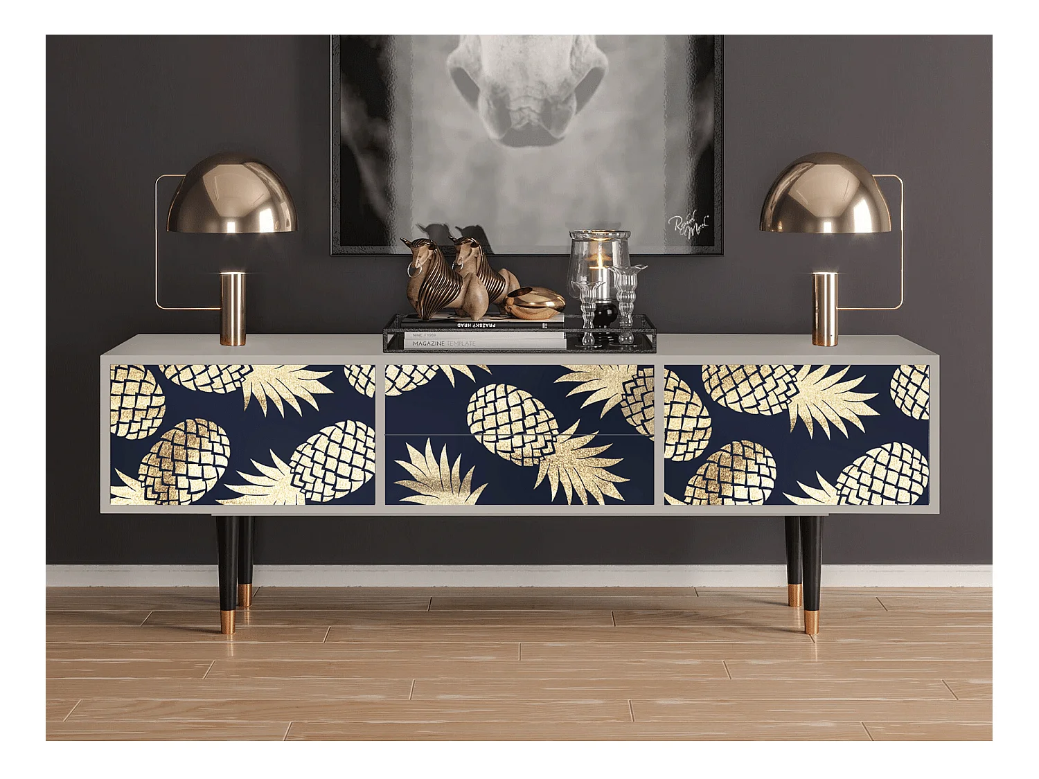 Mobile TV - 170х59х48 cm - T4 - Sunny Pineaple, Sabbia