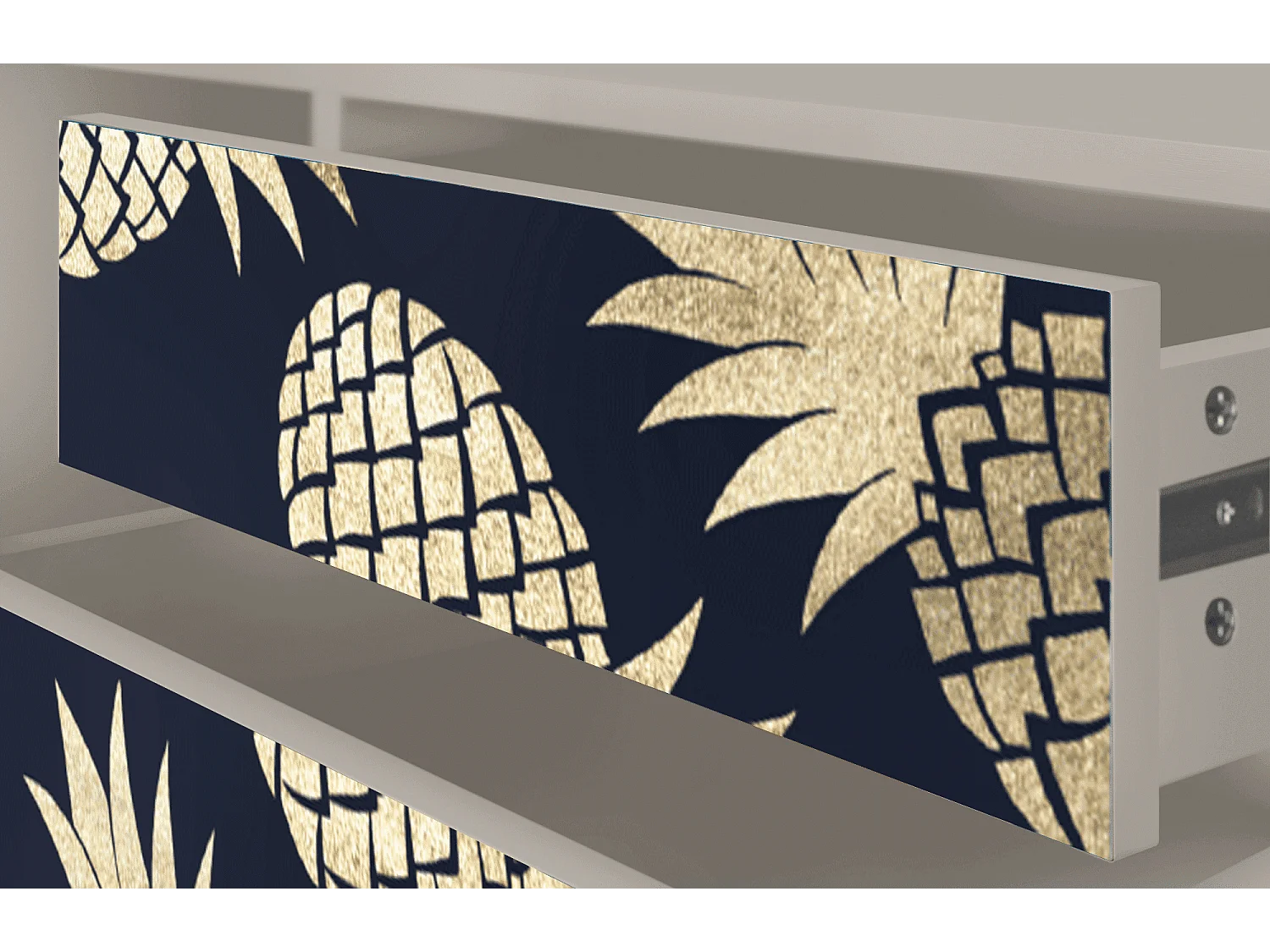 Szafka RTV - 170х59х48 cm - T4 - Sunny Pineaple, Piaskowy