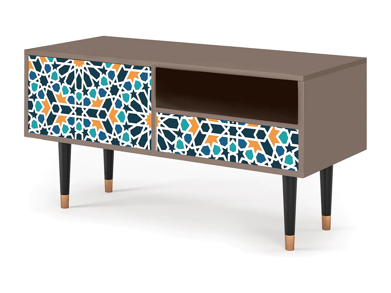 Mobile TV - 115х59х48 cm - T3 - Kaleidoscope, Latte