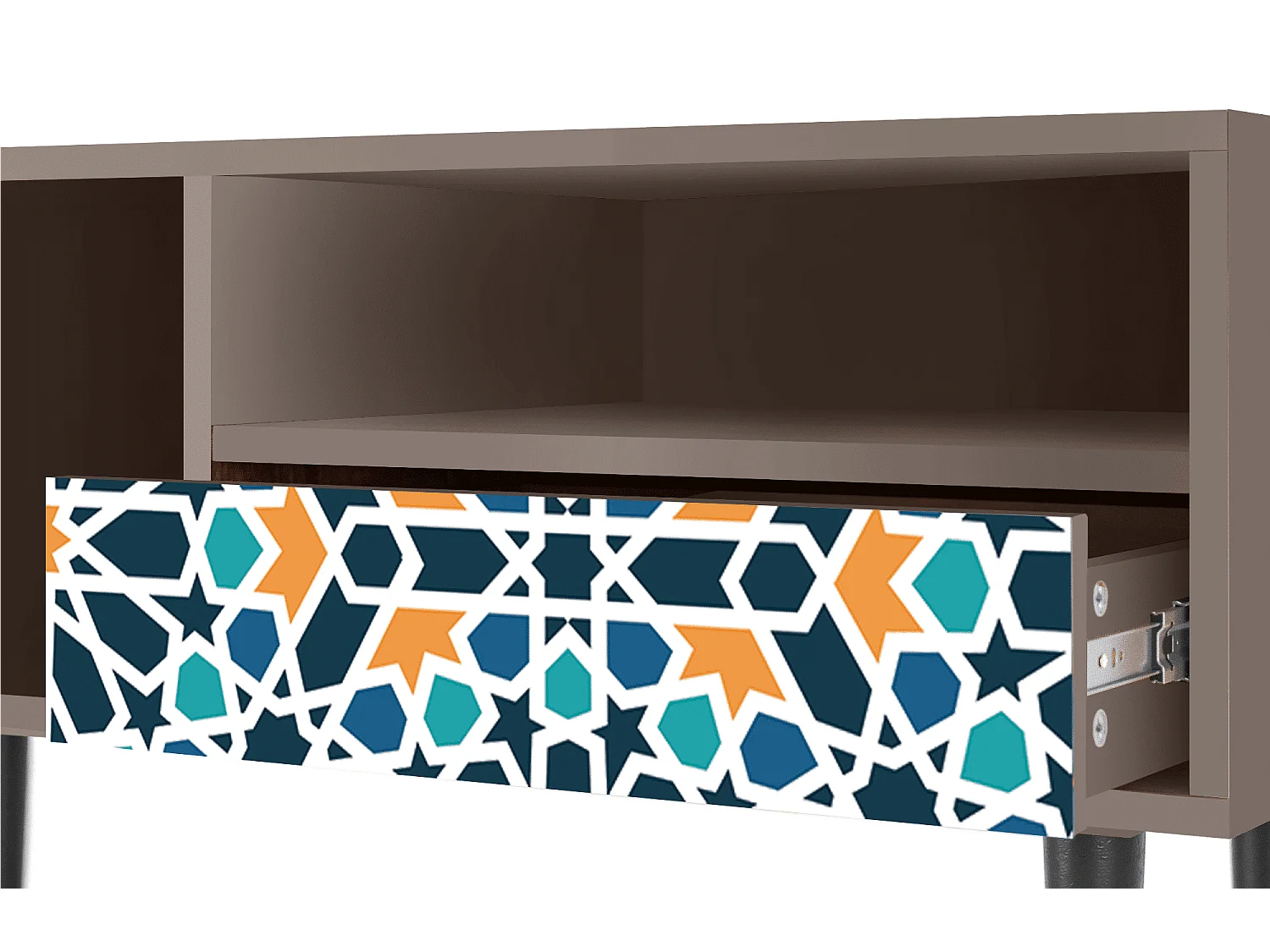 Mobile TV - 115х59х48 cm - T3 - Kaleidoscope, Latte