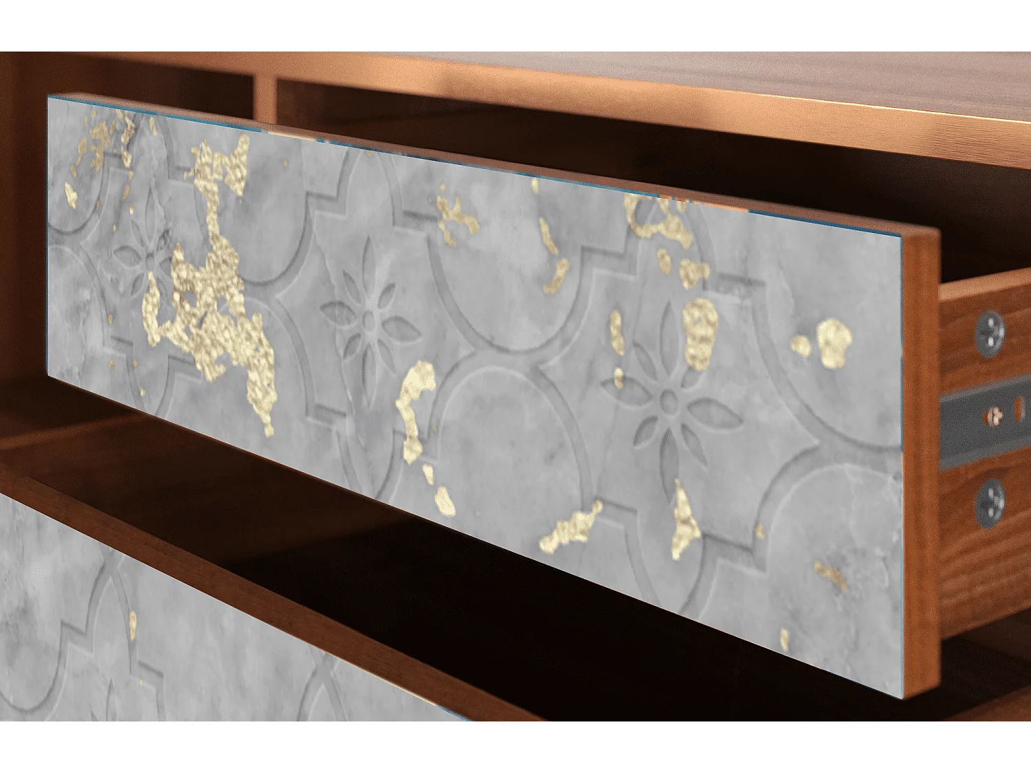 Mueble de TV - 170х59х48 cm - T4 - Mariana Trench, Nogal