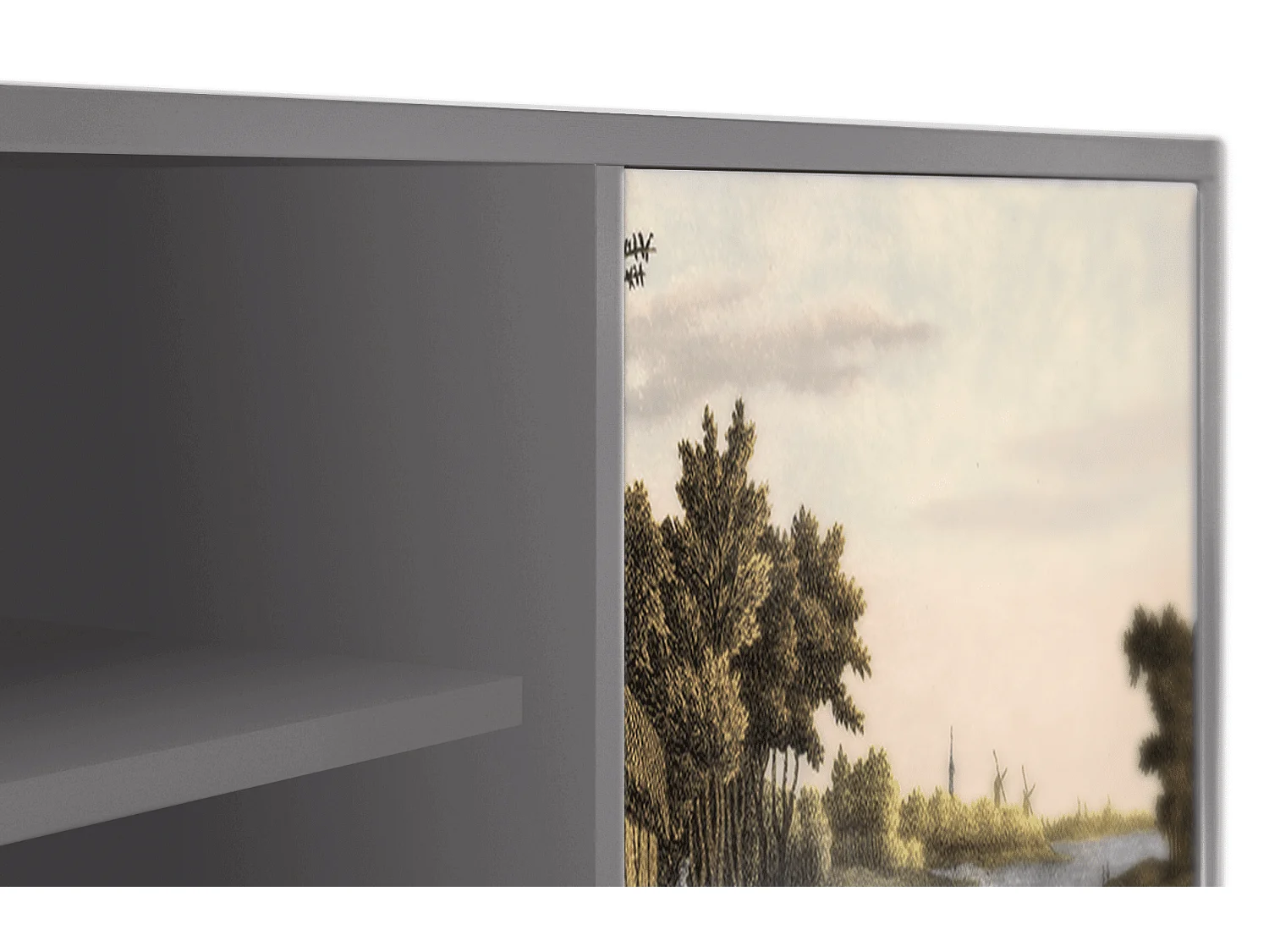 Meuble TV - 170х69х48 cm - T2 - Mill along a River, Gris