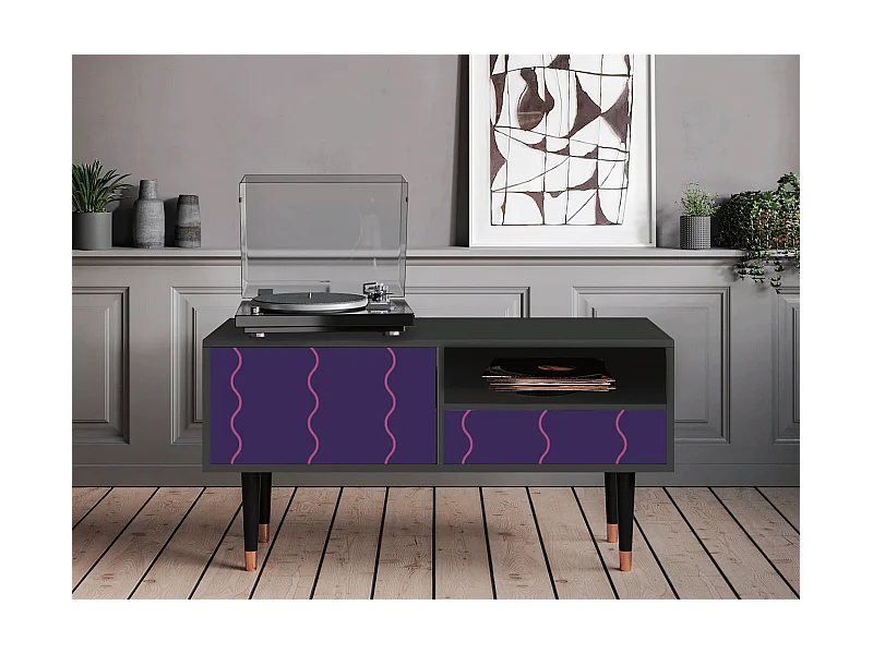 TV-Möbel - 115х59х48 cm - T3 - Grape Maccaroni, Anthrazit