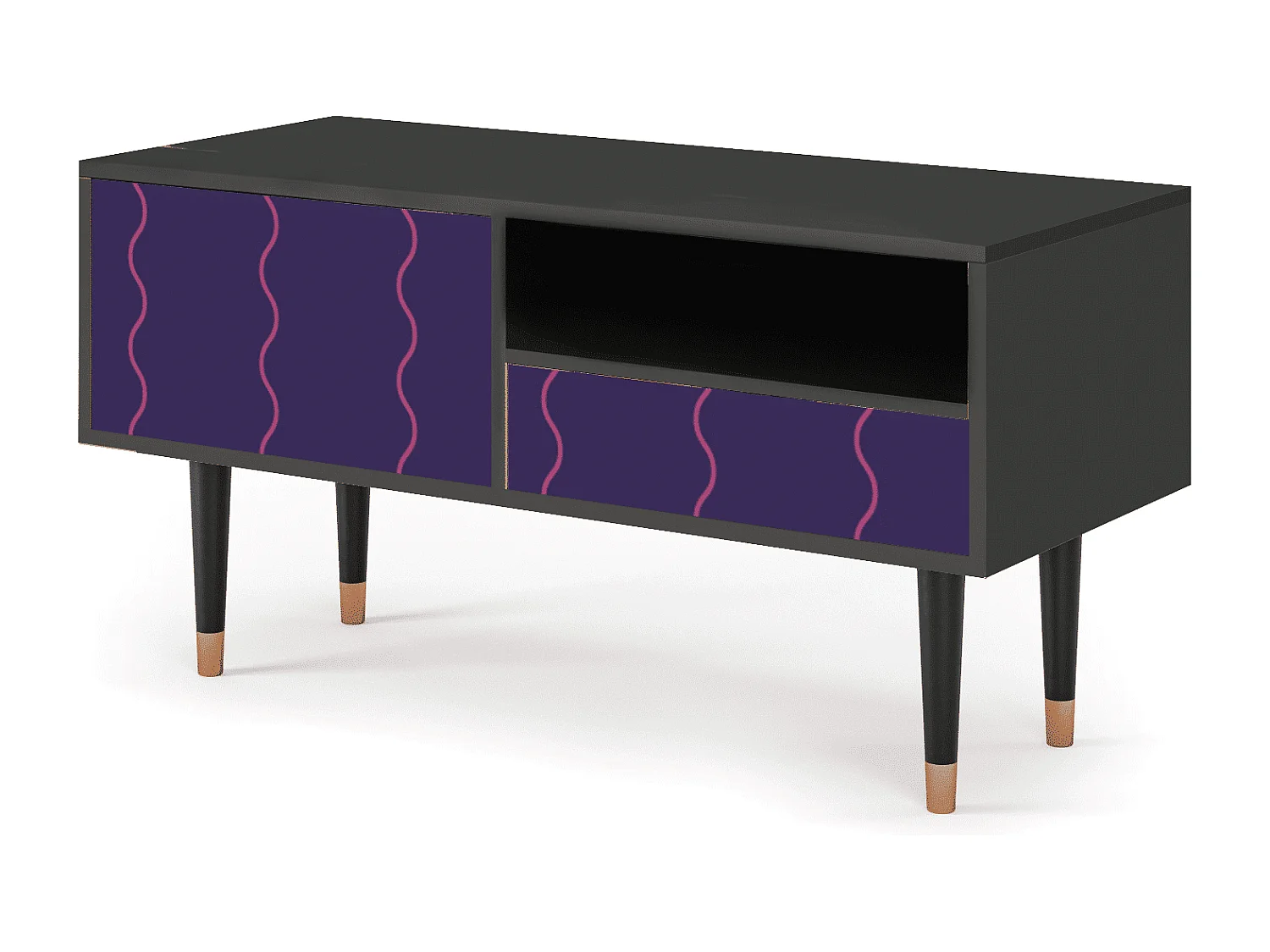 Meuble TV - 115х59х48 cm - T3 - Grape Maccaroni, Anthracite
