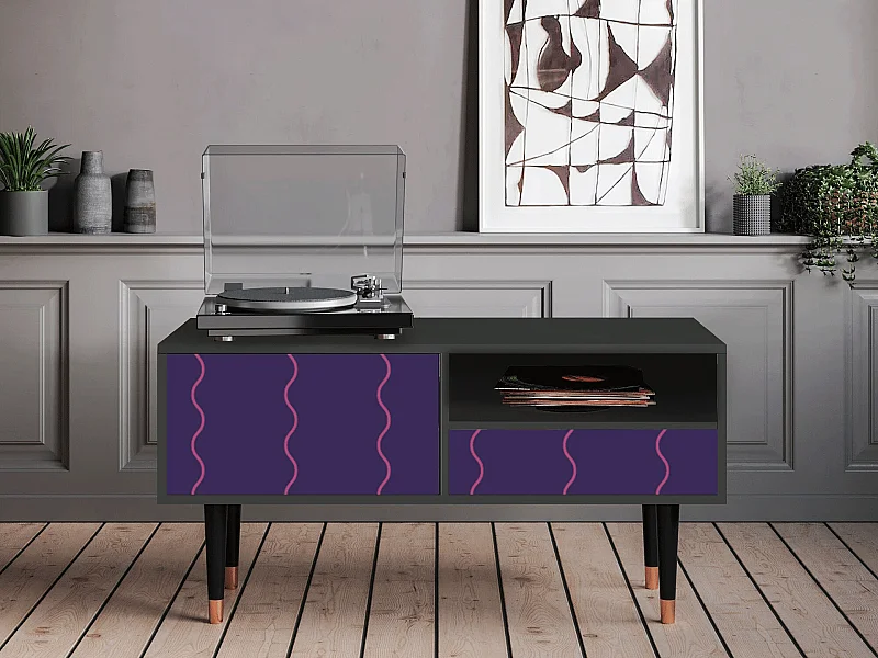 Meuble TV - 115х59х48 cm - T3 - Grape Maccaroni, Anthracite