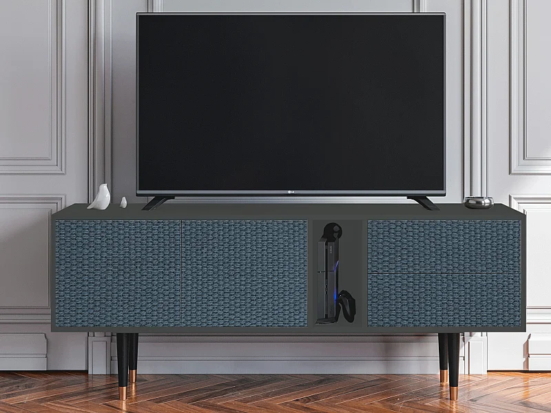 TV-meubel - 170х69х48 cm - T1 - Knitted Pattern, Antraciet