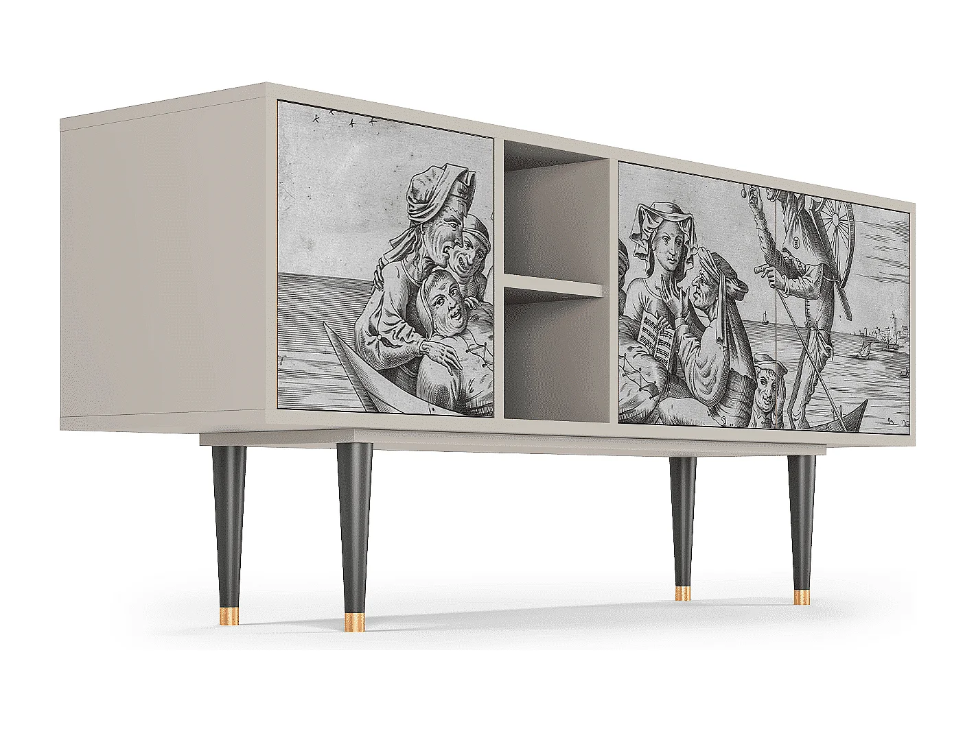 Meuble TV - 150х69х41 cm - T5 - Blau Schuyte, Sable