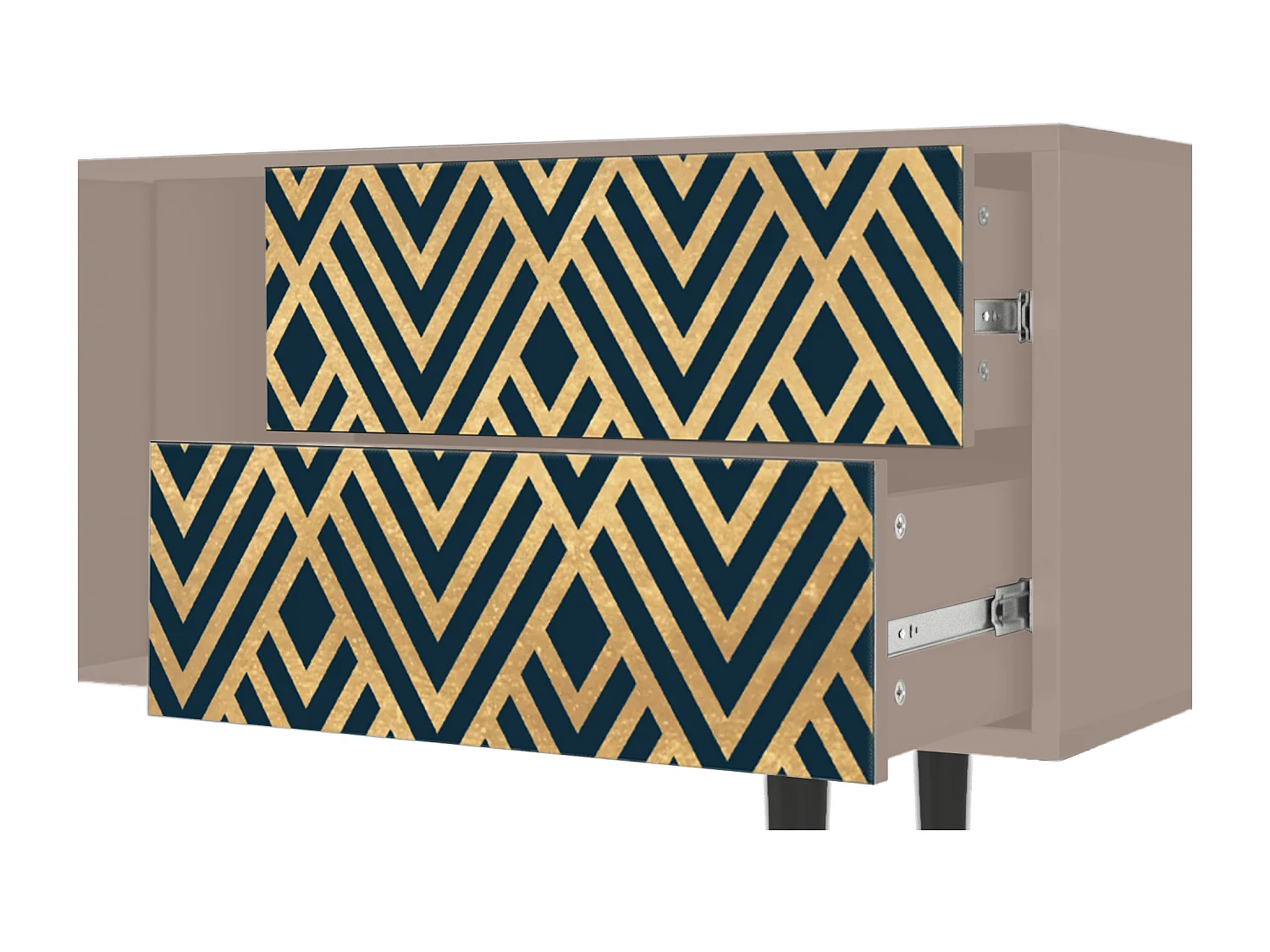 Szafka RTV - 170х69х48 cm - T1 - Egypt Triangles, Latte