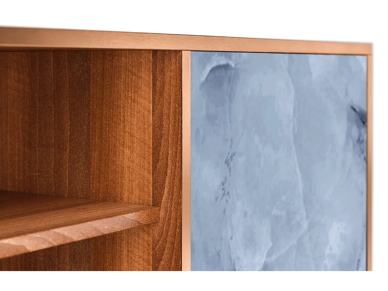 Mobile TV - 170х69х48 cm - T2 - Feather Ice, Noce