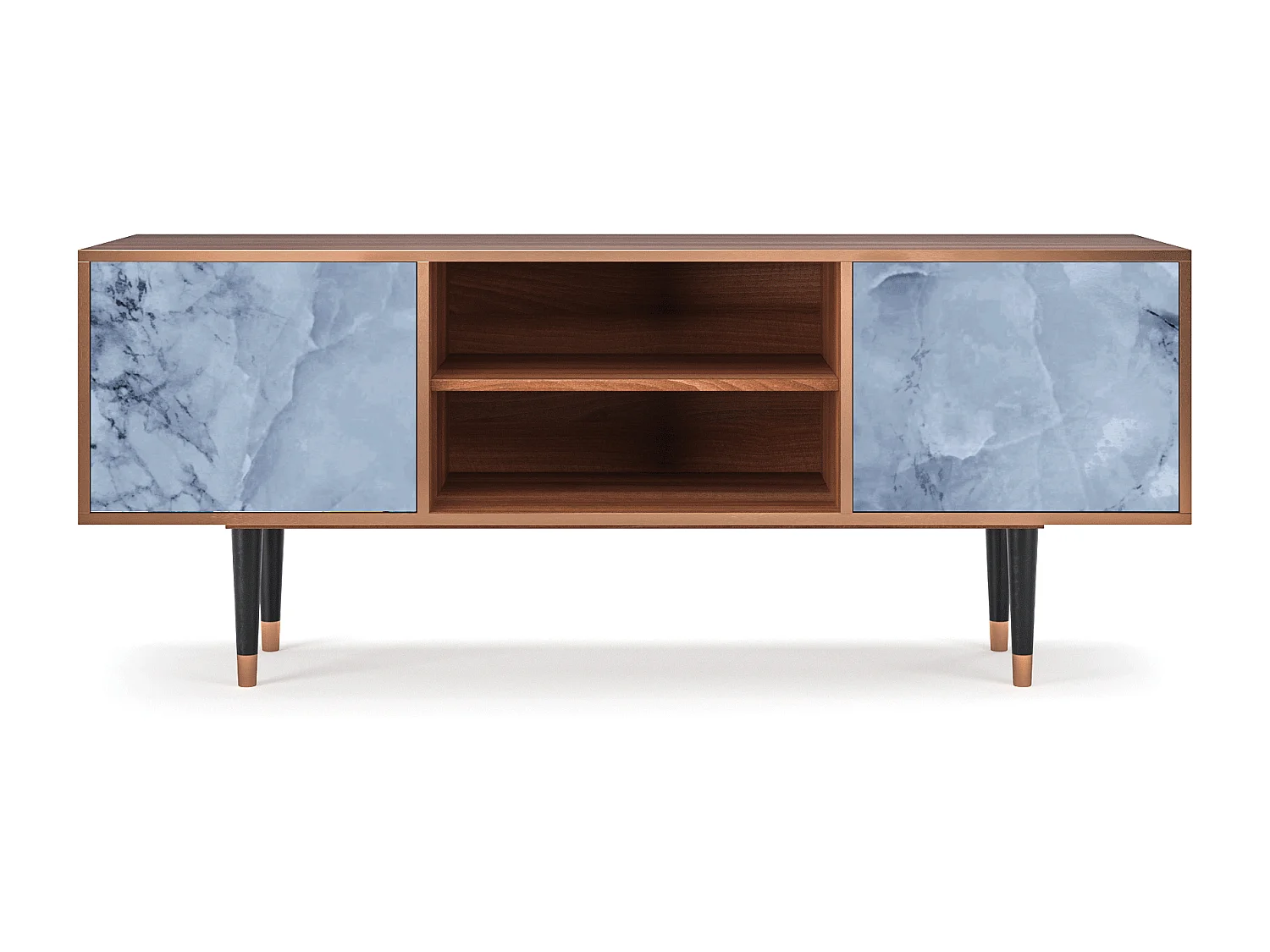 Meuble TV - 170х69х48 cm - T2 - Feather Ice, Noyer