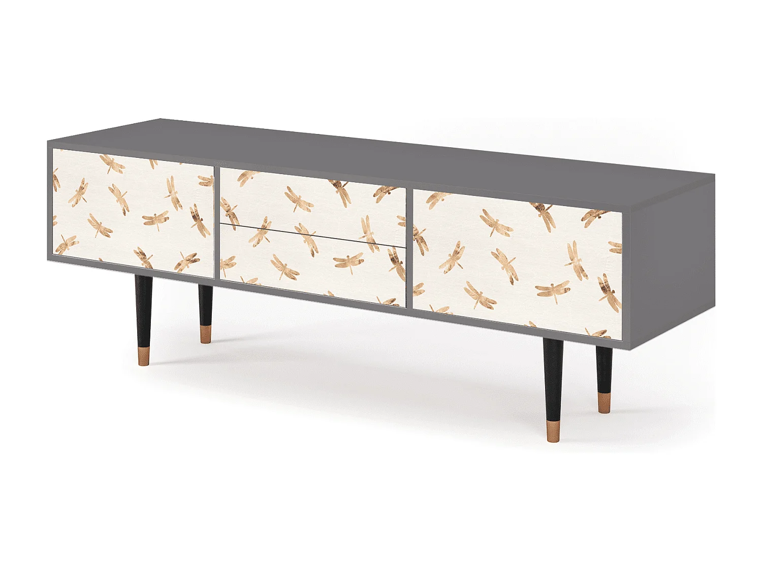 Meuble TV - 170х59х48 cm - T4 - Nude Dragonflies, Gris