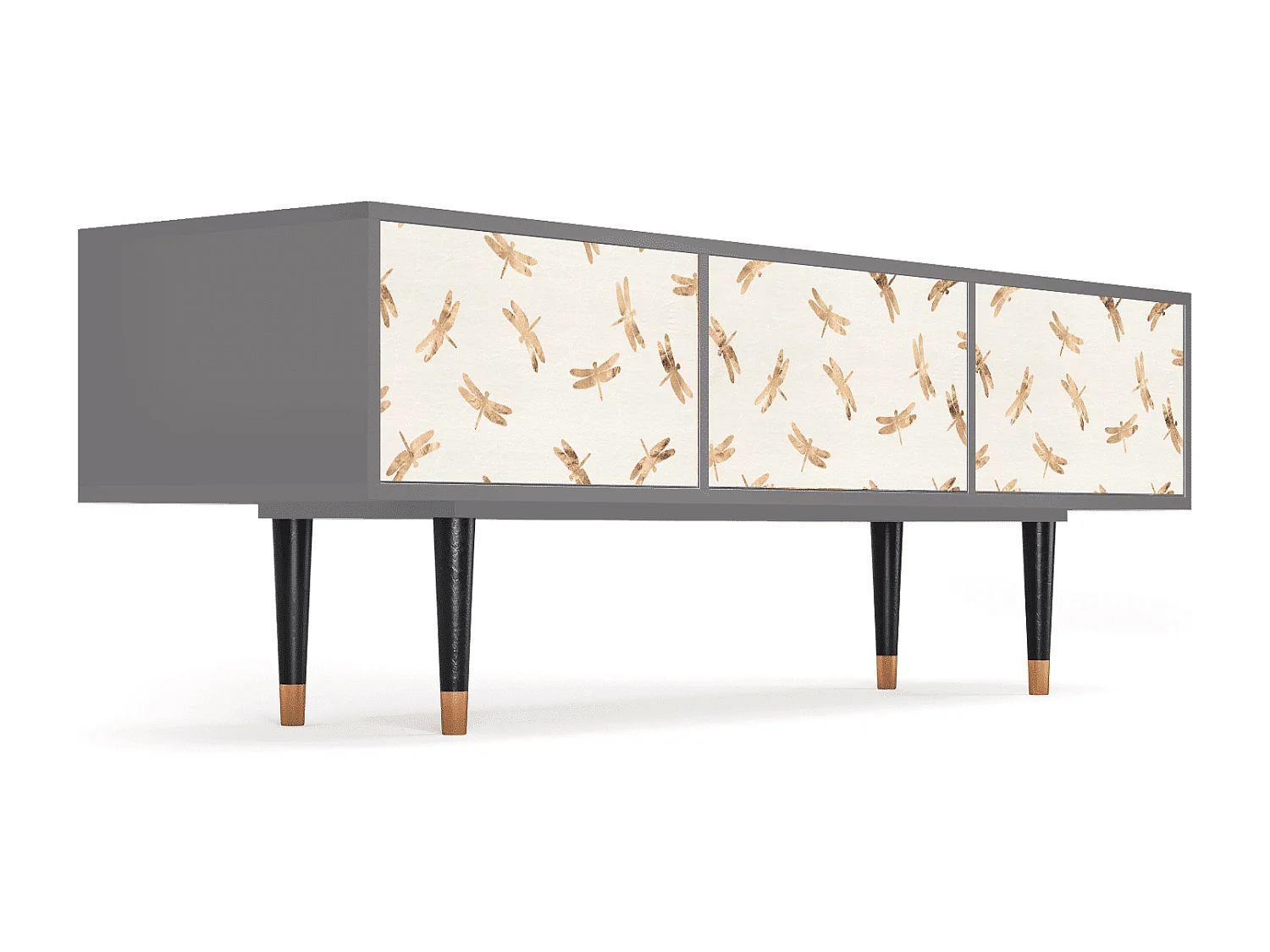 Meuble TV - 170х59х48 cm - T4 - Nude Dragonflies, Gris