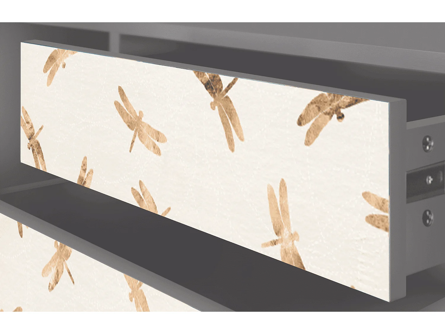 Meuble TV - 170х59х48 cm - T4 - Nude Dragonflies, Gris