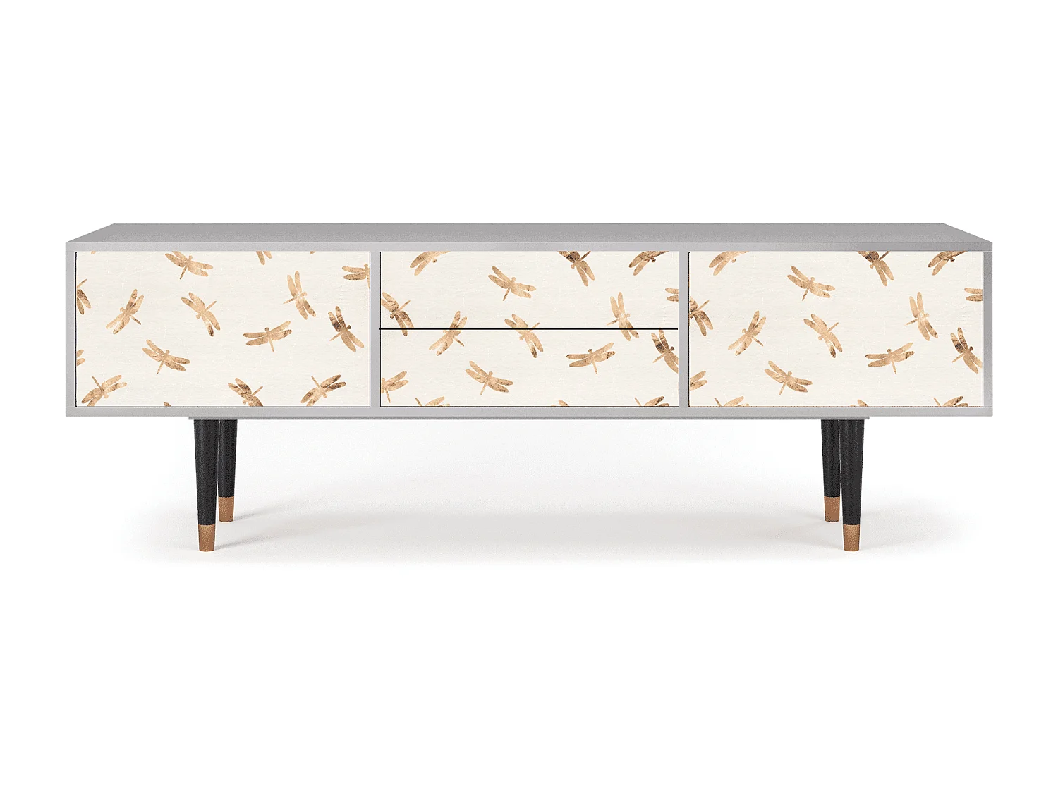 Meuble TV - 170х59х48 cm - T4 - Nude Dragonflies, Gris