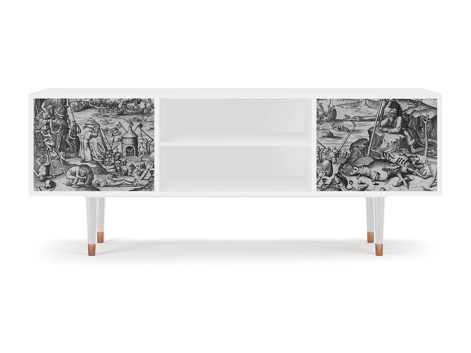 Szafka RTV - 170х69х48 cm - T2 - The Temptation, Biały