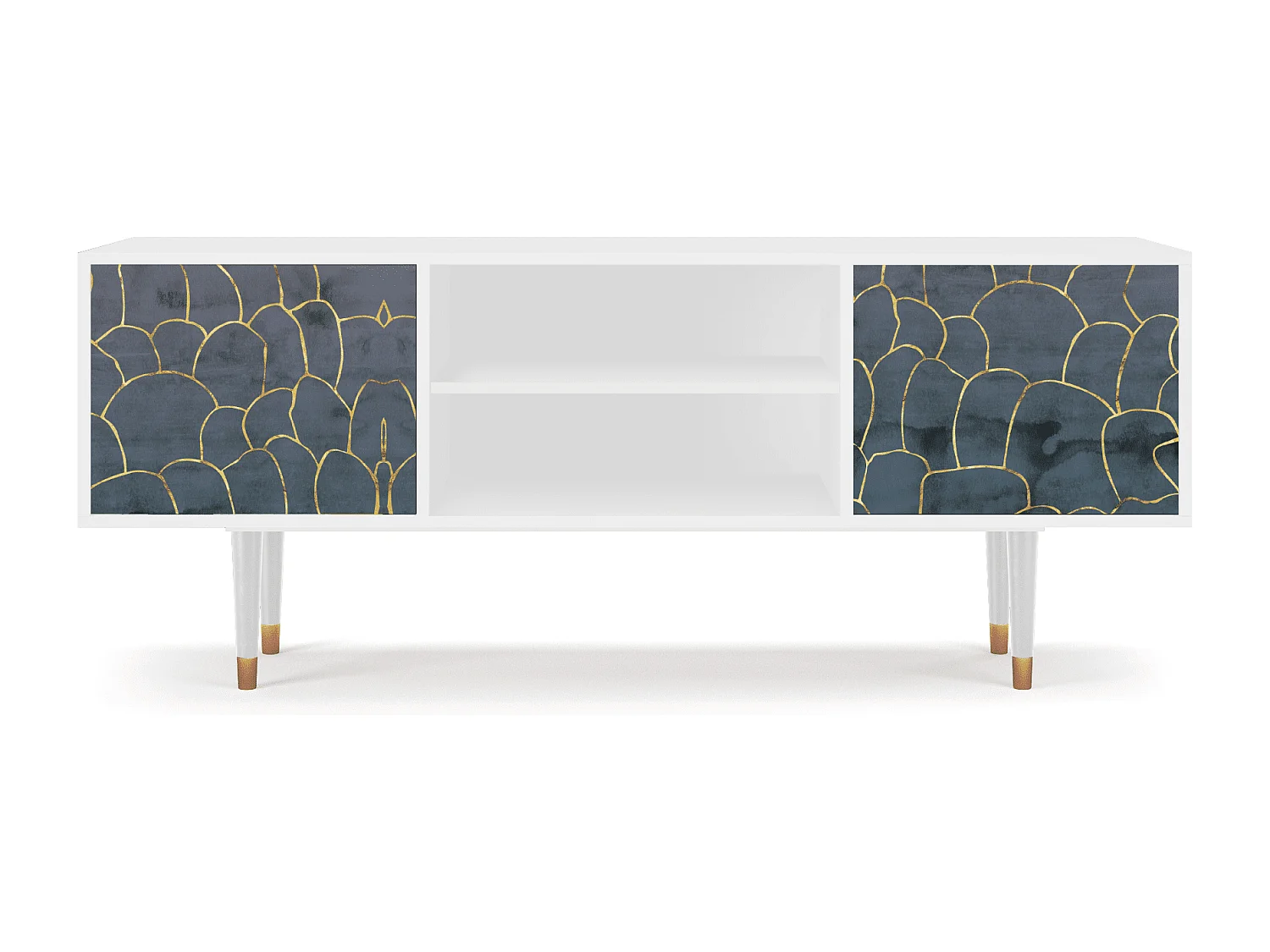 Meuble TV - 170х69х48 cm - T2 - Blue Lagoon, Blanc