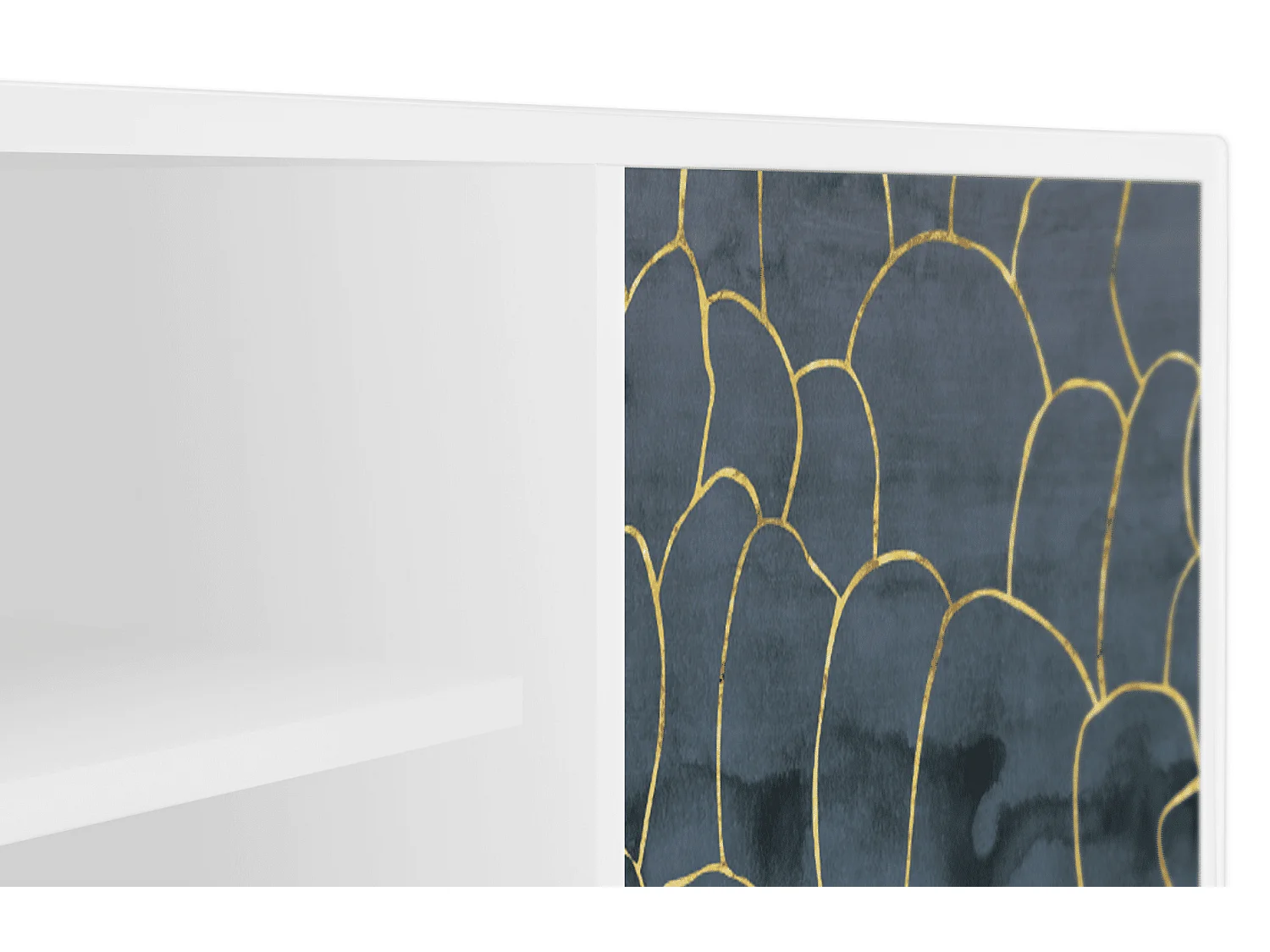 Meuble TV - 170х69х48 cm - T2 - Blue Lagoon, Blanc