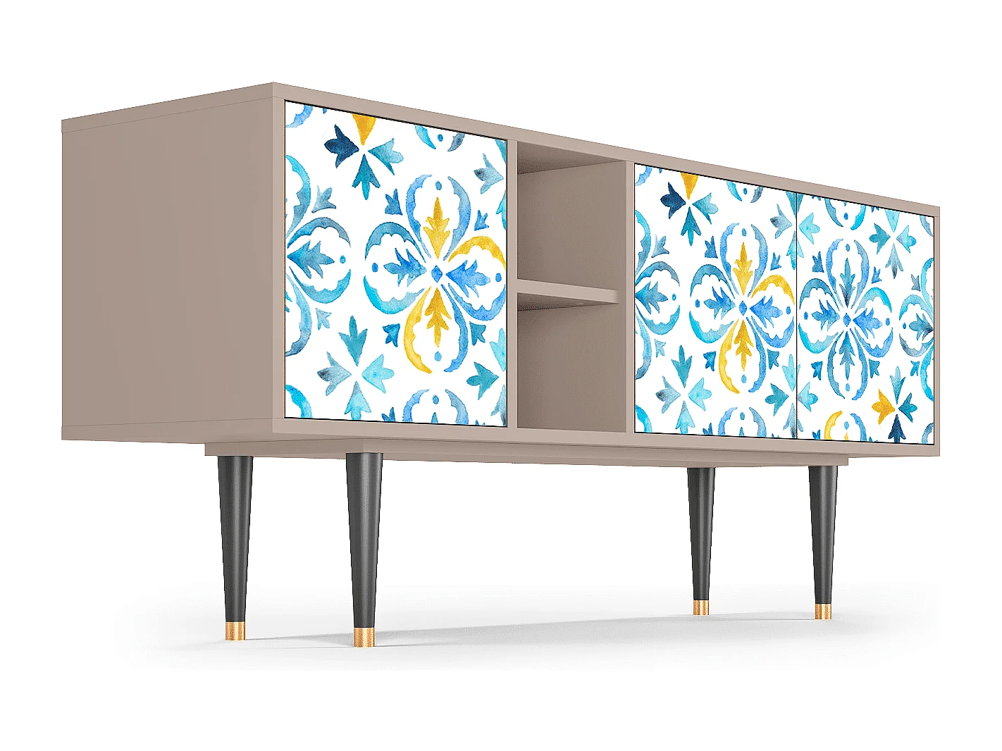 Szafka RTV - 150х69х41 cm - T5 - Lisbon Flover, Latte