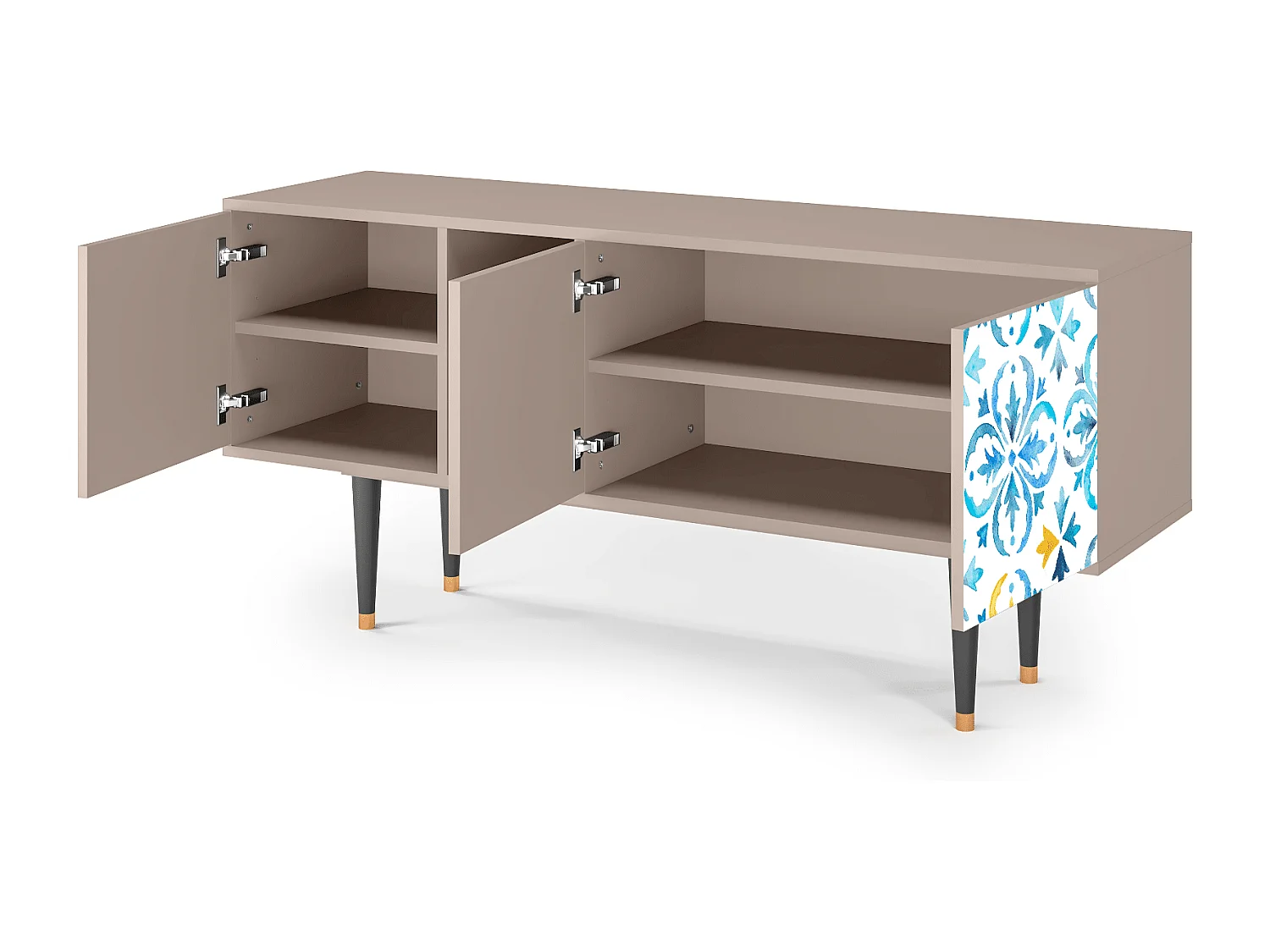 Szafka RTV - 150х69х41 cm - T5 - Lisbon Flover, Latte