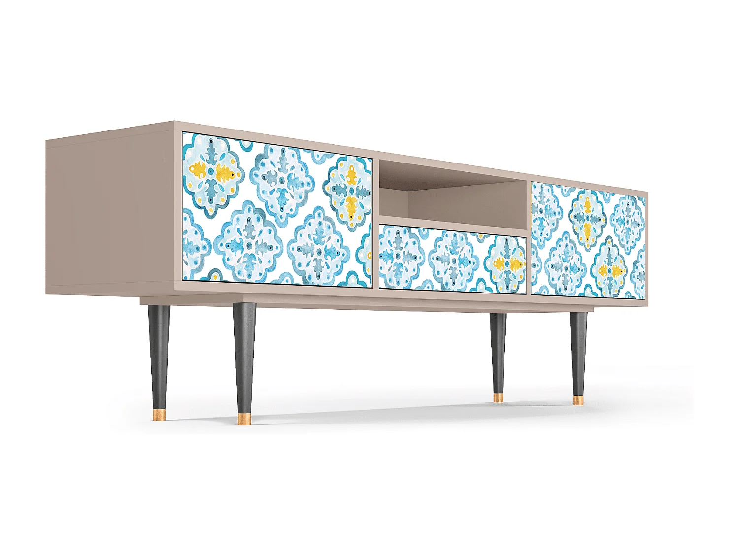 Mobile TV - 170х59х41 cm - T6 - Portugese tiles, Latte