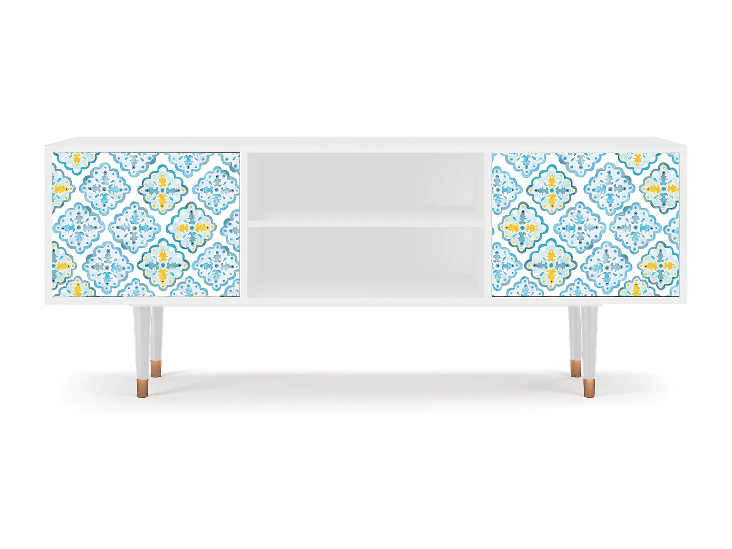 Mueble de TV - 170х69х48 cm - T2 - Portugese tiles, Branco