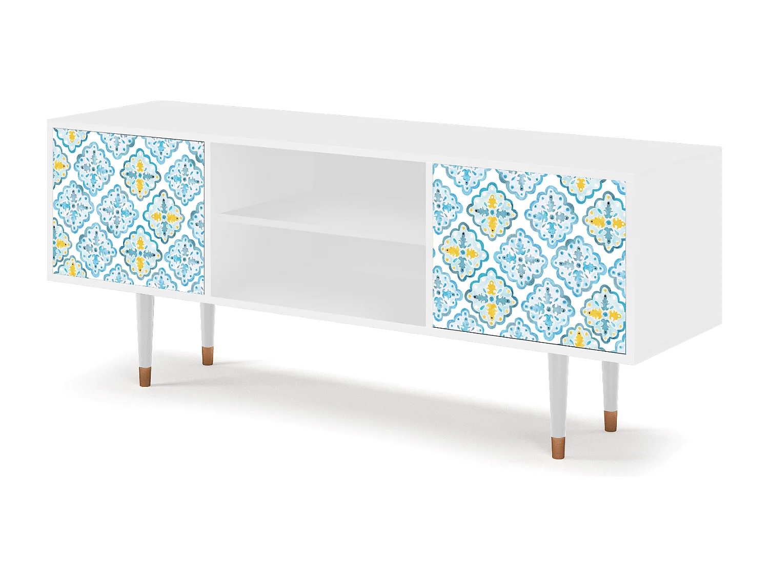 Mueble de TV - 170х69х48 cm - T2 - Portugese tiles, Branco