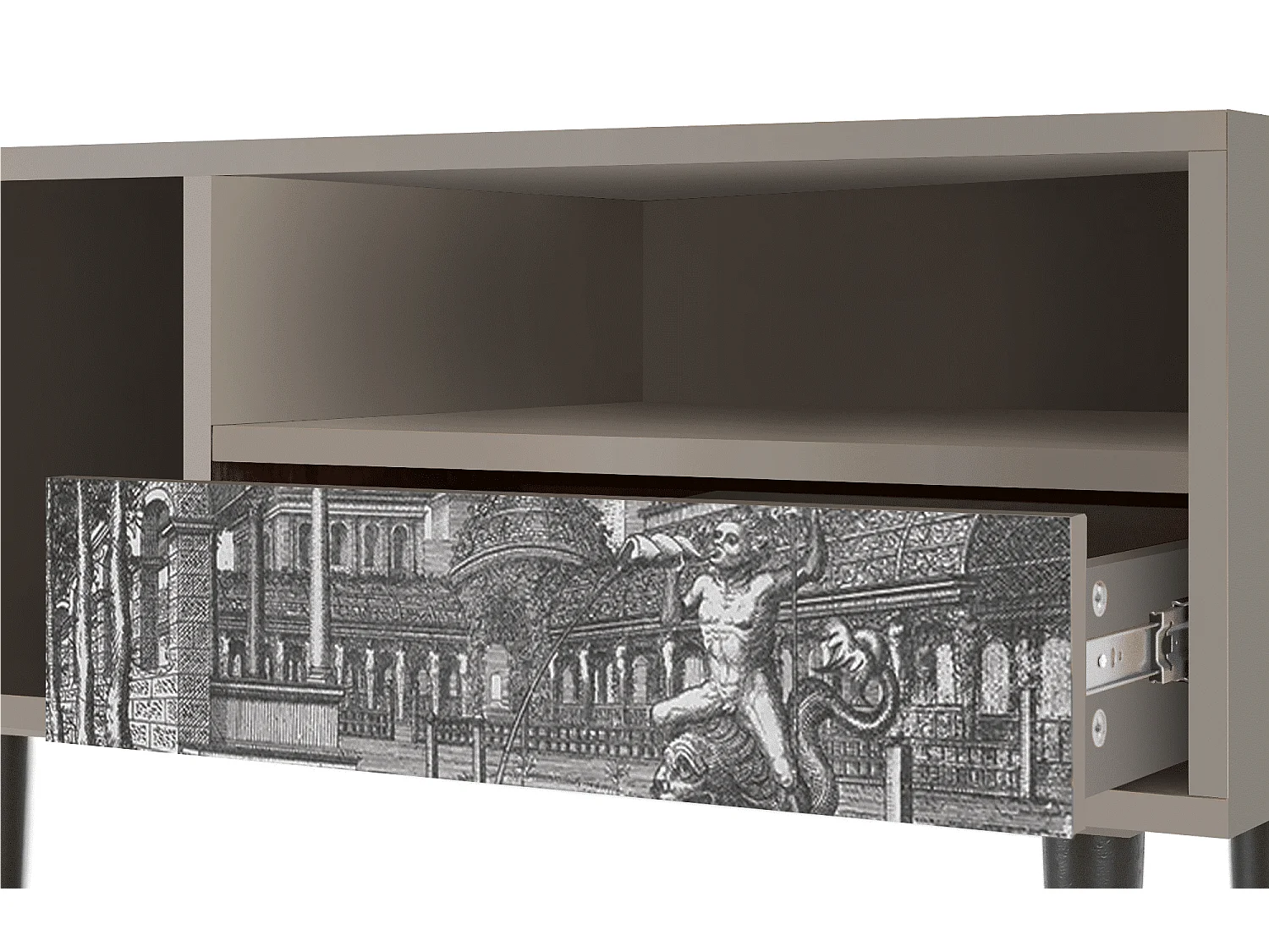 Meuble TV - 115х59х48 cm - T3 - View of the Piazza, Sable