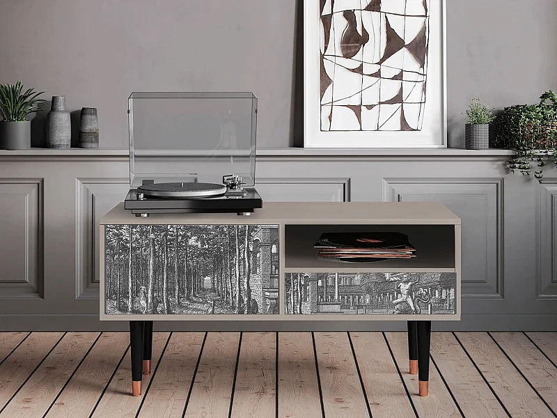 Meuble TV - 115х59х48 cm - T3 - View of the Piazza, Sable