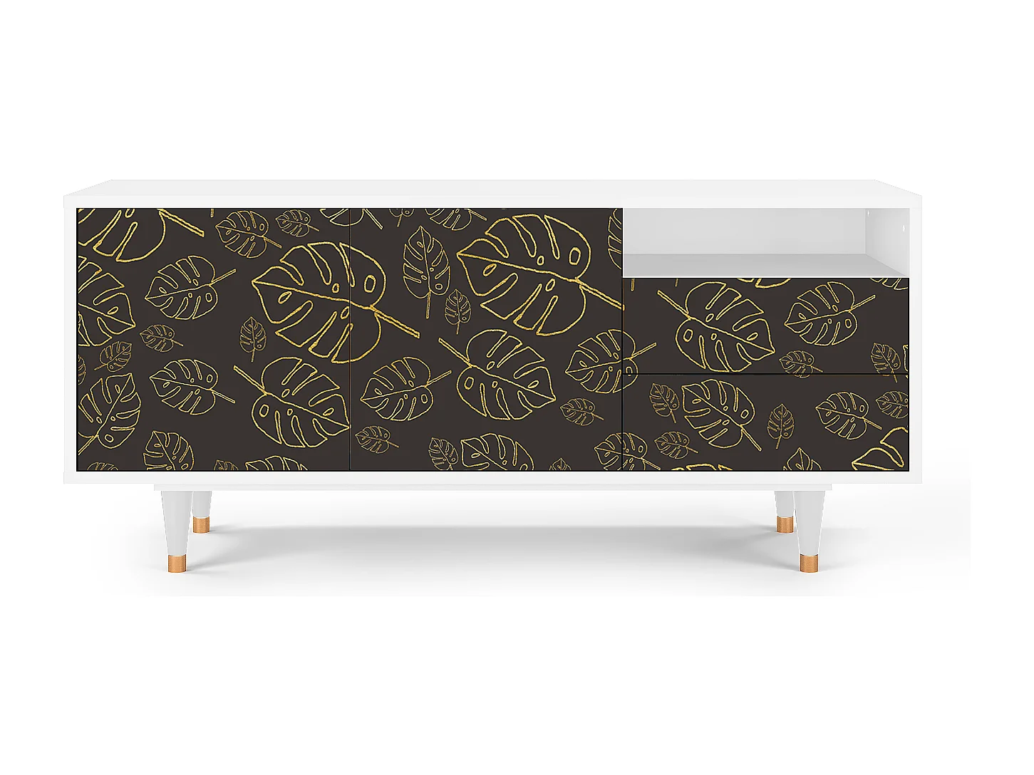 Mobile TV - 125х56х41 cm - T7 - Fall Of The Leaves, Bianco