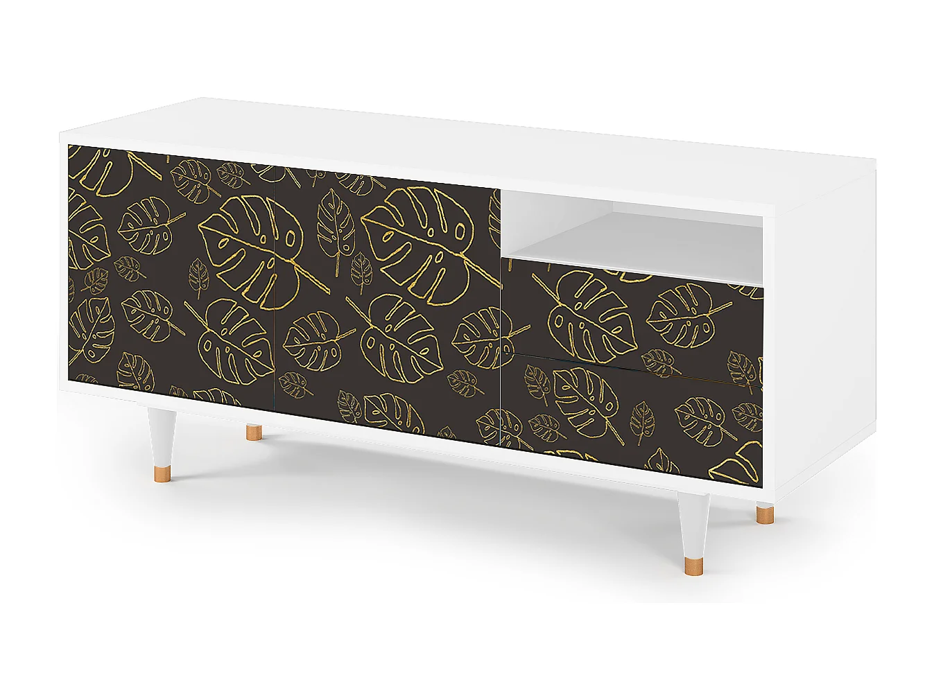 Mobile TV - 125х56х41 cm - T7 - Fall Of The Leaves, Bianco