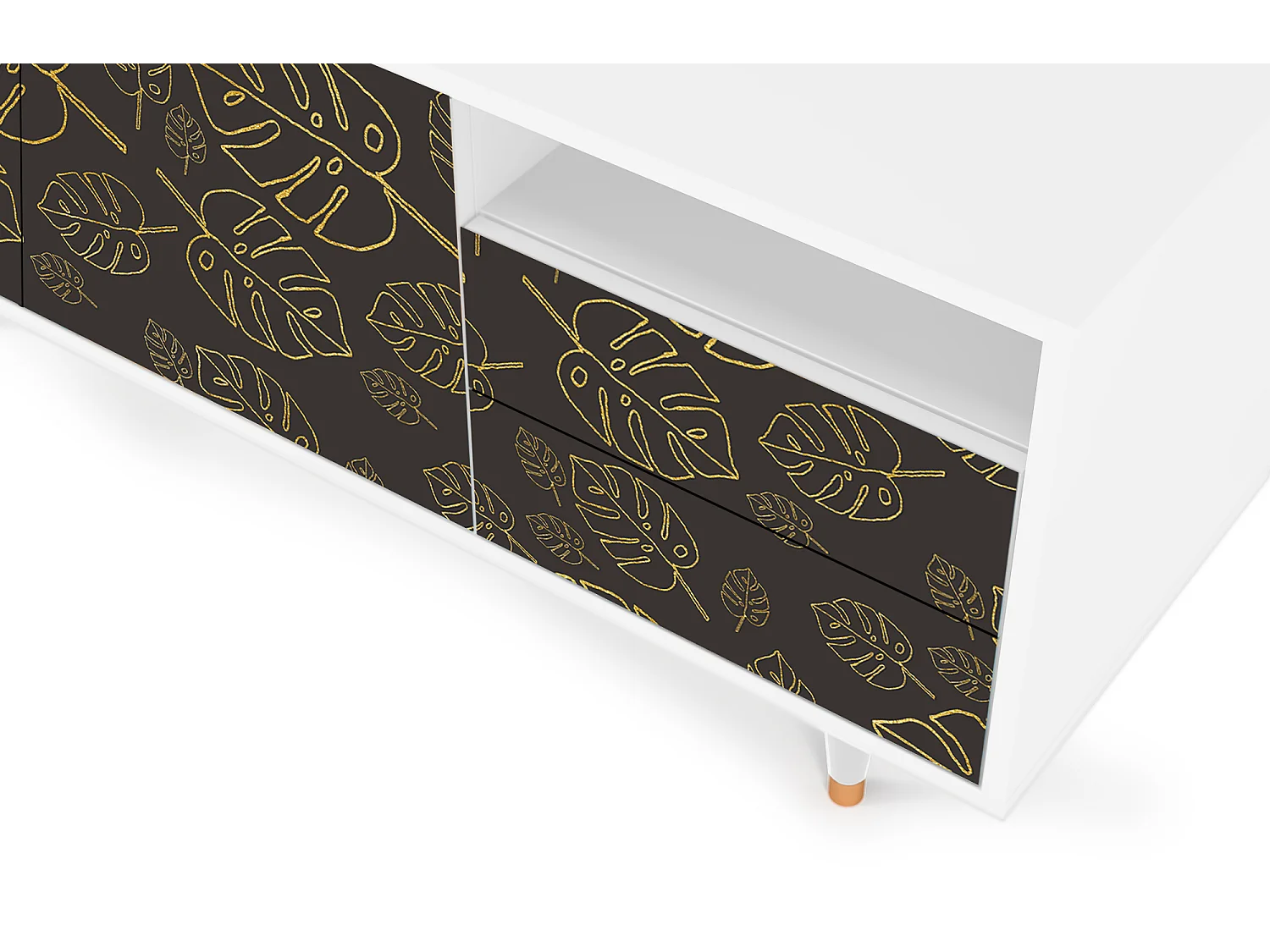 Mobile TV - 125х56х41 cm - T7 - Fall Of The Leaves, Bianco