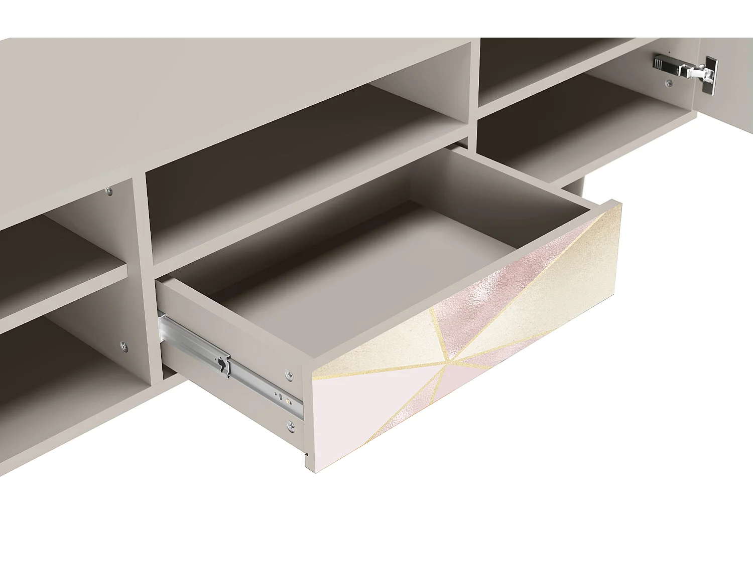 Szafka RTV - 170х59х41 cm - T6 - Cosmopolitan Diva, Piaskowy