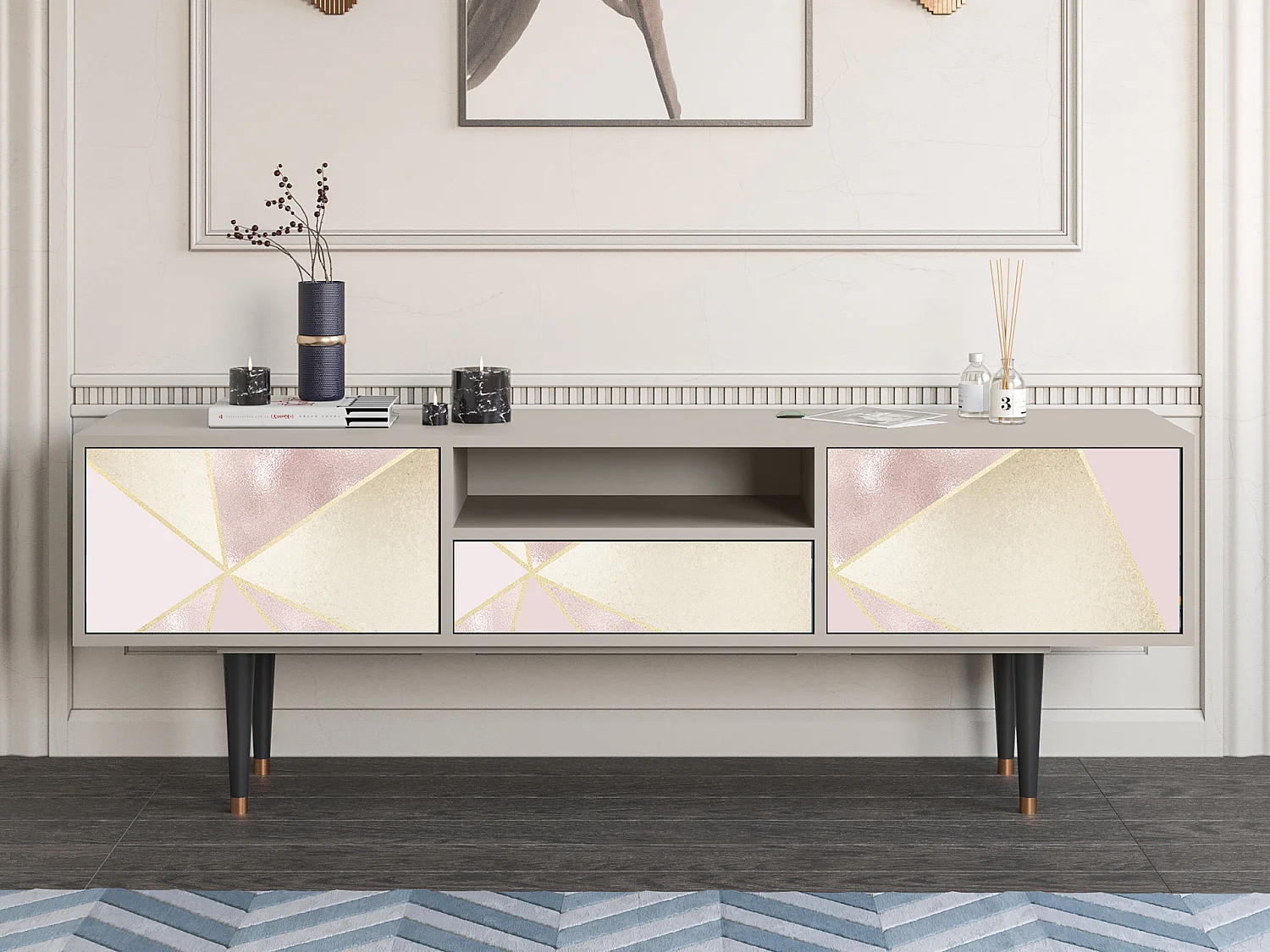 Mobile TV - 170х59х41 cm - T6 - Cosmopolitan Diva, Sabbia