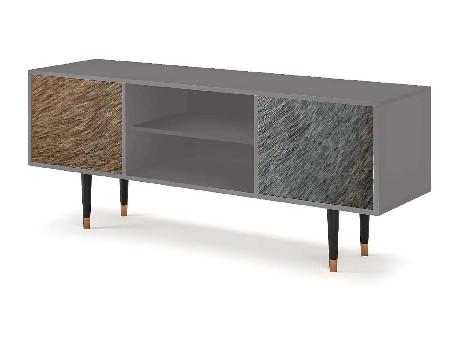 Meuble TV - 170х69х48 cm - T2 - Peanut Hair, Gris