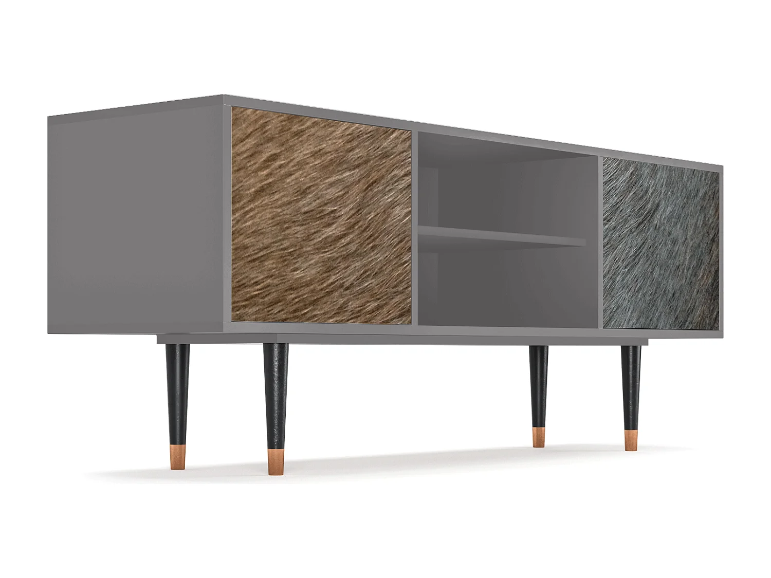 Meuble TV - 170х69х48 cm - T2 - Peanut Hair, Gris